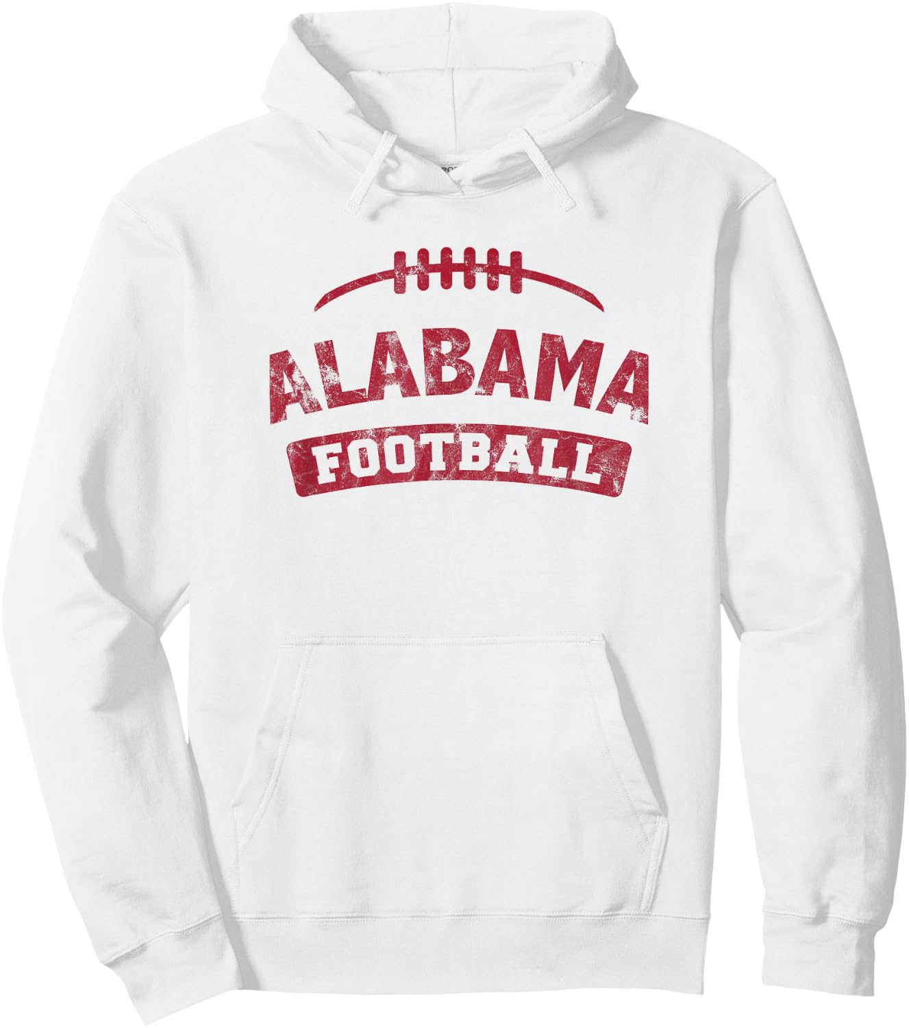 Alabama Football Distressed Vintage Hoodie - Hoodie | White