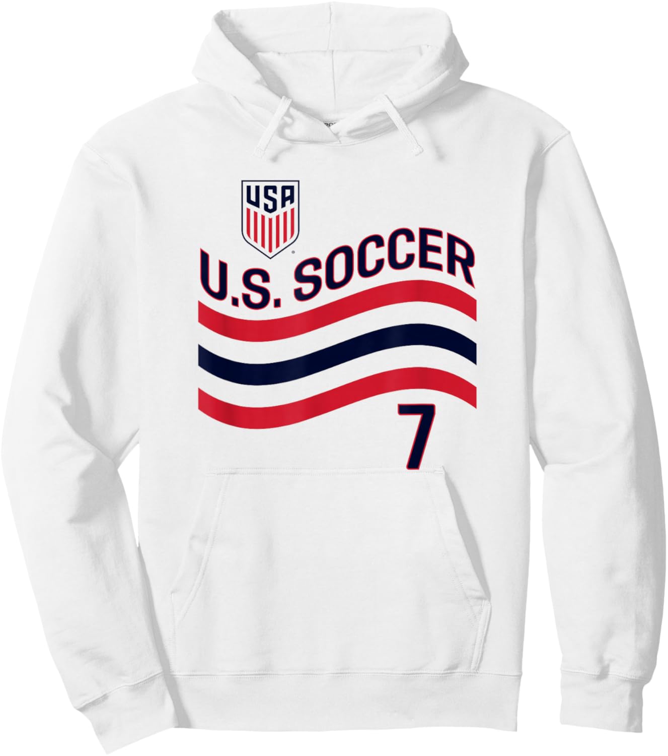 Gio Reyna 7 White USMNT Officially Licensed Hoodie - Hoodie | White