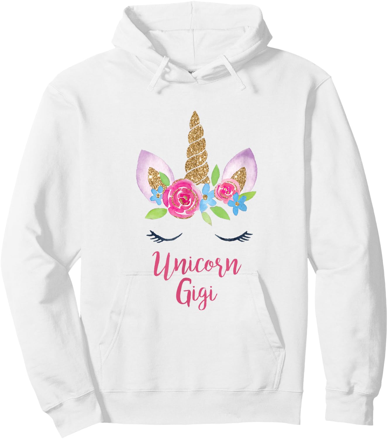 Gigi Unicorn Mama Costume Grandma Cutest Birthday Princess Hoodie - Hoodie | White