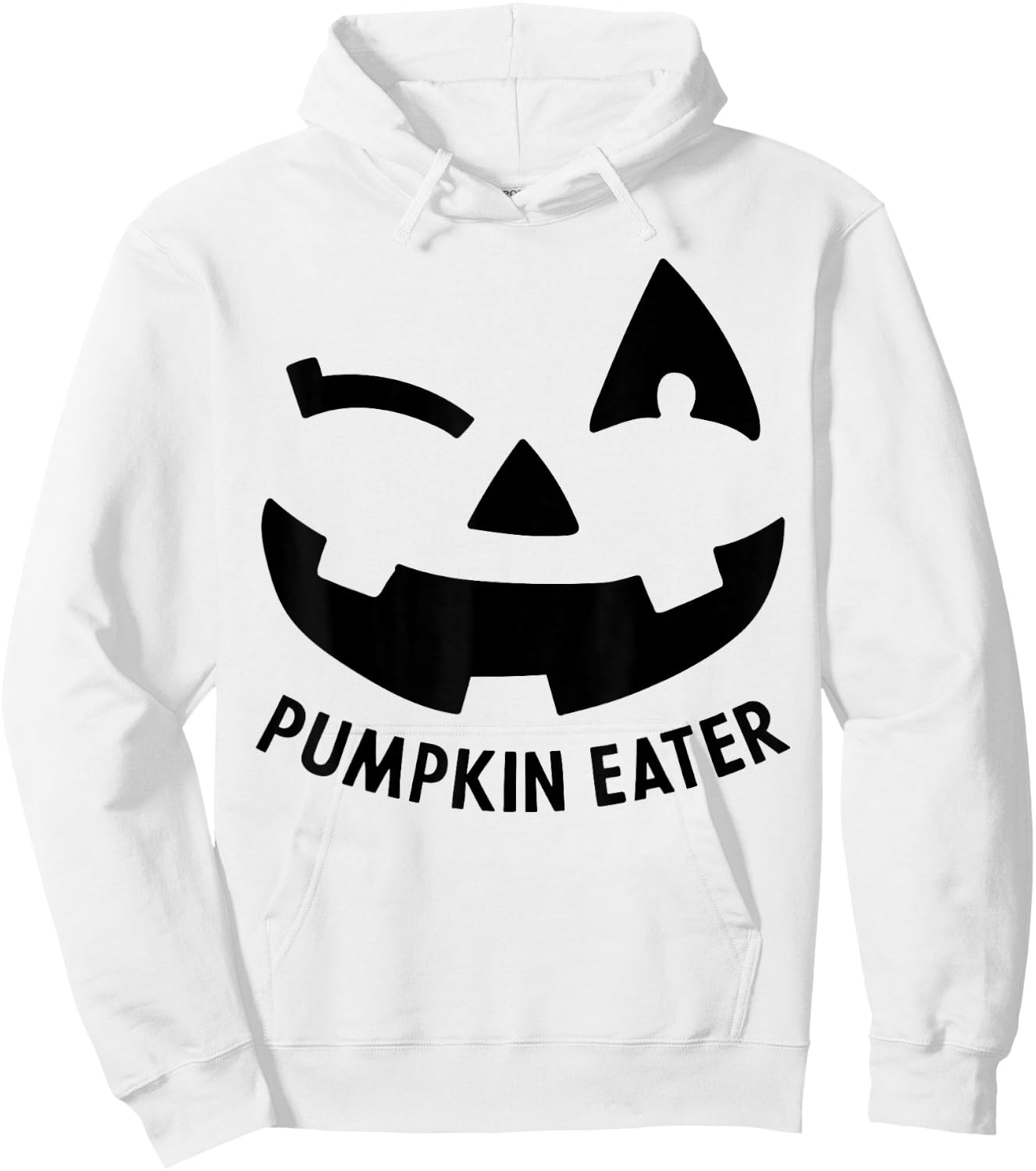 Naughty Pumpkin Eater Fun Matching Couple Halloween Costume Hoodie - Hoodie | White