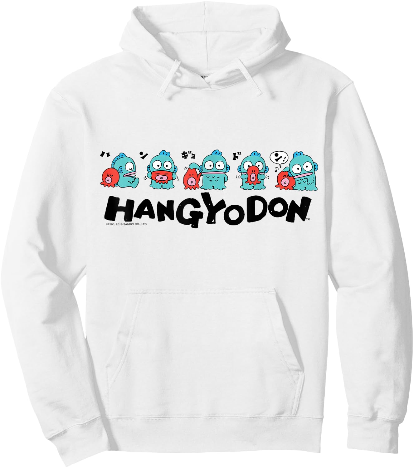 Sanrio Hangyodon and Friends Shirt Hoodie - Hoodie | White