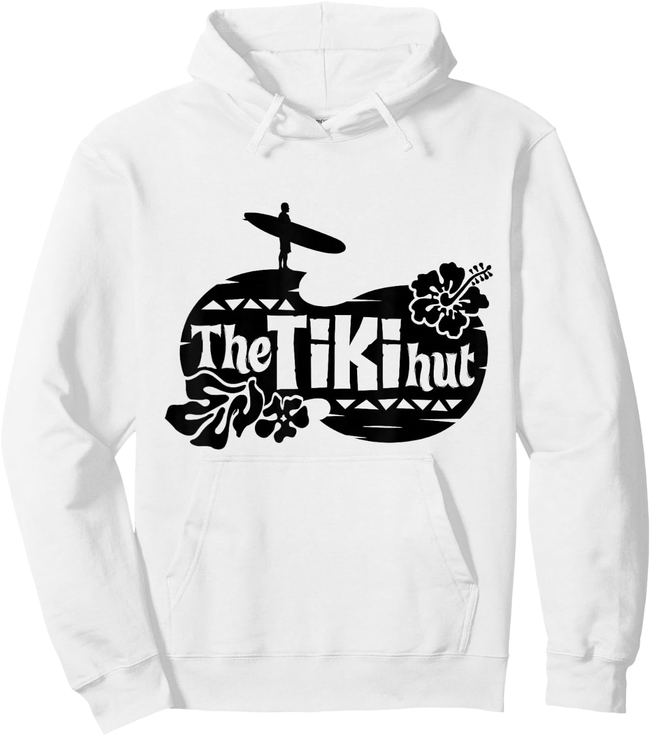 The Tiki Hut - Retro Rockabilly Party Shirt Hawaiian Hoodie - Hoodie | White
