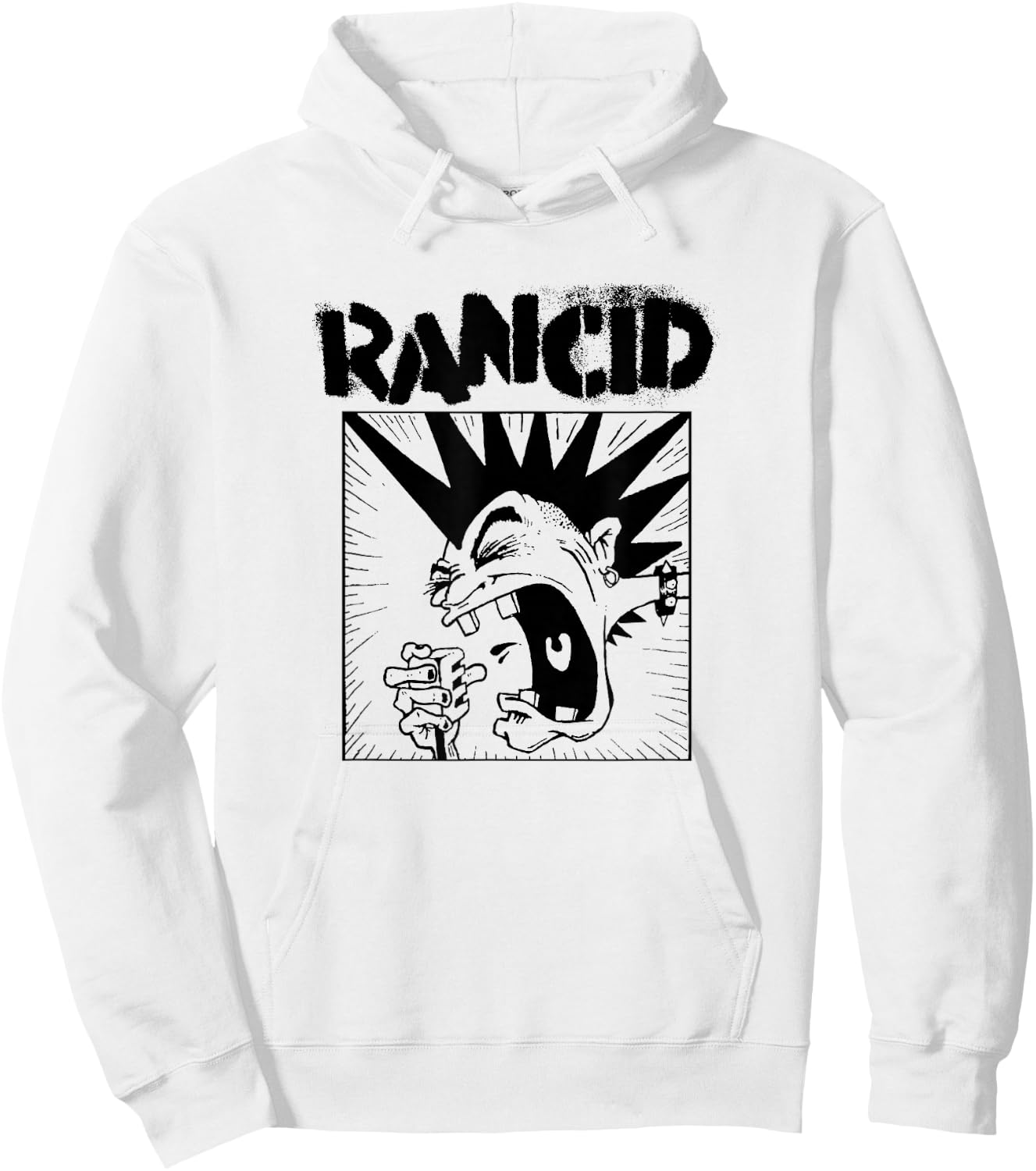 Rancid - Official Merchandise - Microphone Small Hoodie - Hoodie | White