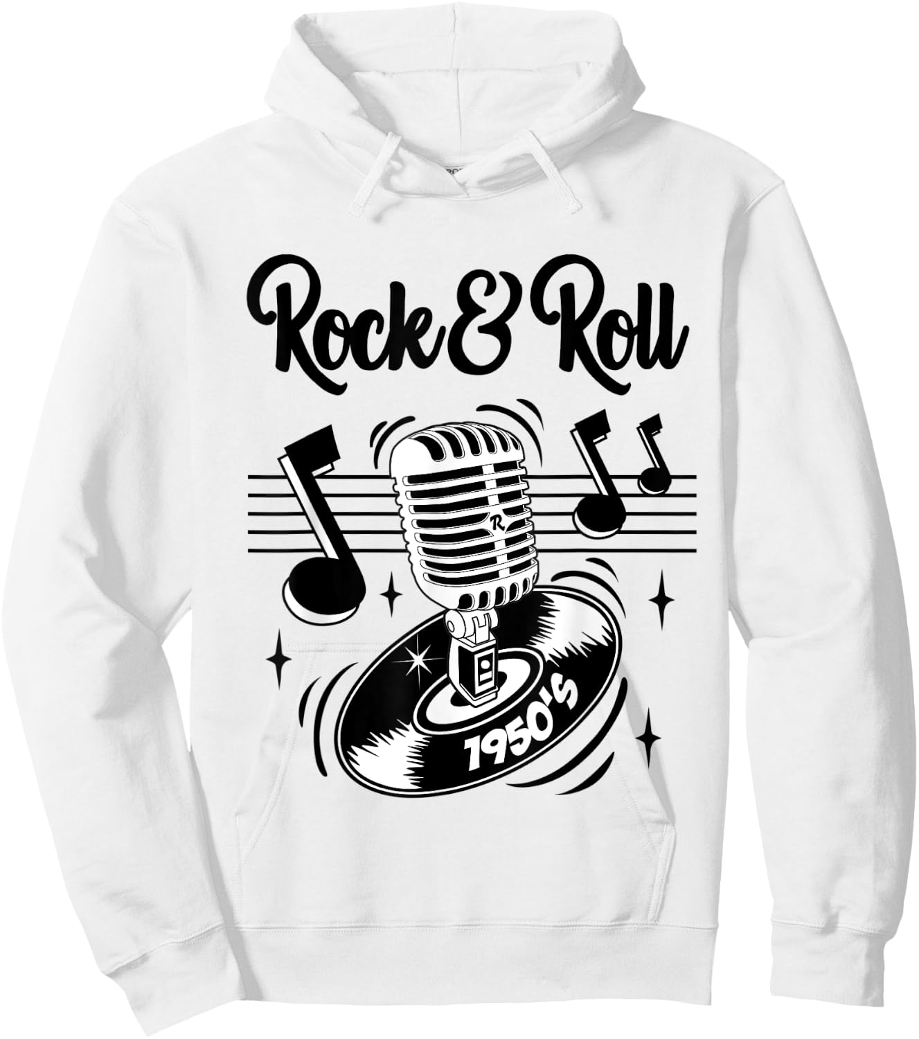 Rockabilly Rocker Clothes 50s Sock Hop Greaser 1950s Doo Wop Hoodie - Hoodie | White