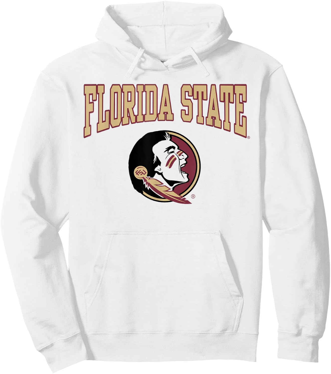 Florida State Seminoles Arch Logo White Officially Licensed Hoodie - Hoodie | White
