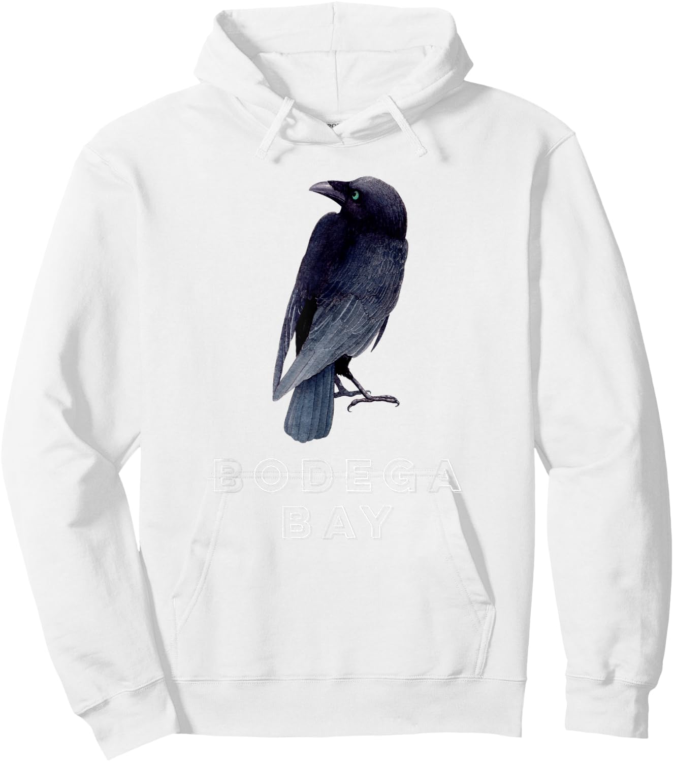 Bodega Bay Northern California Coast Crow Raven Lovers Hoodie - Hoodie | White