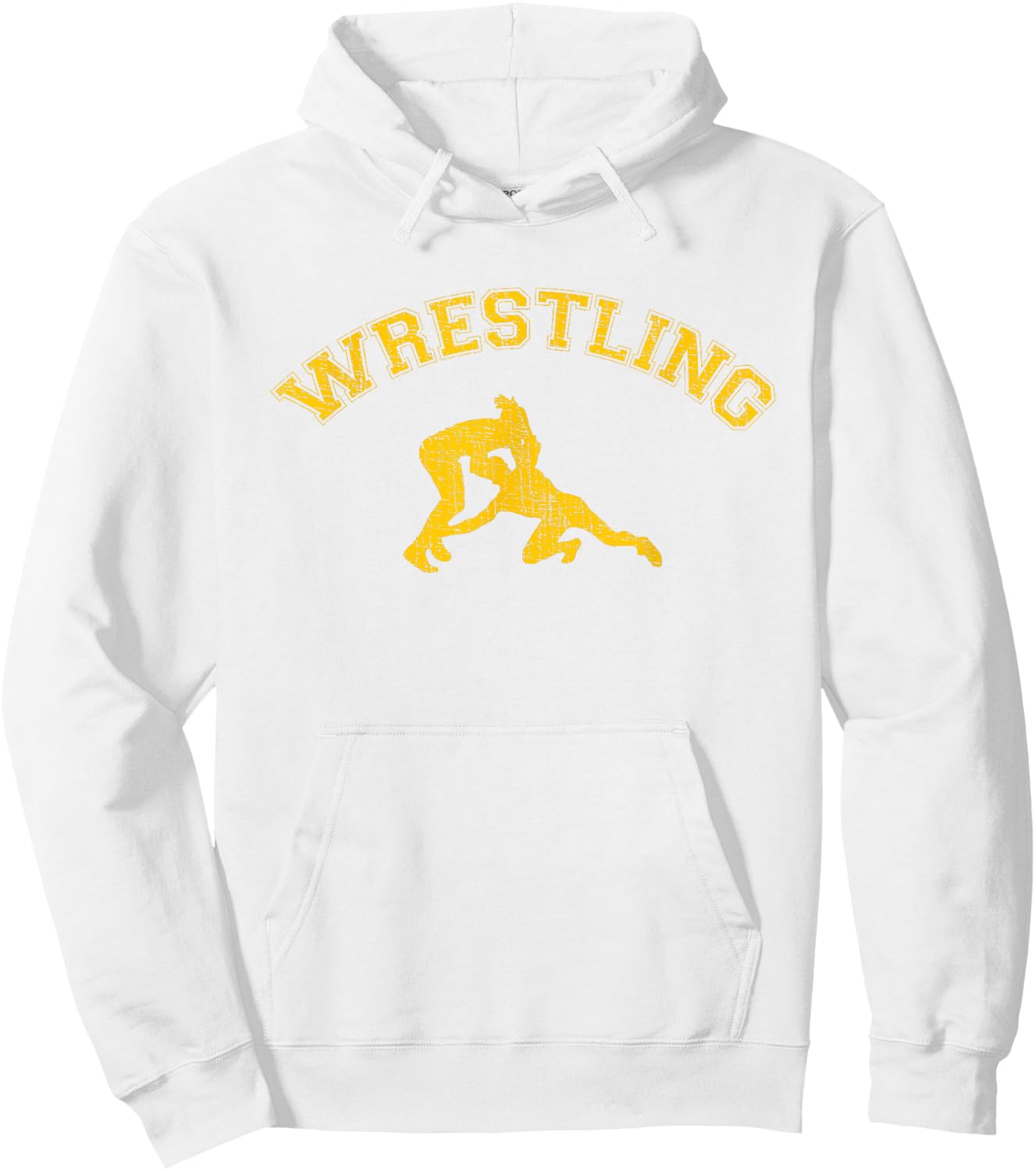 Classic College-style Wrestling Hoodie - Hoodie | White