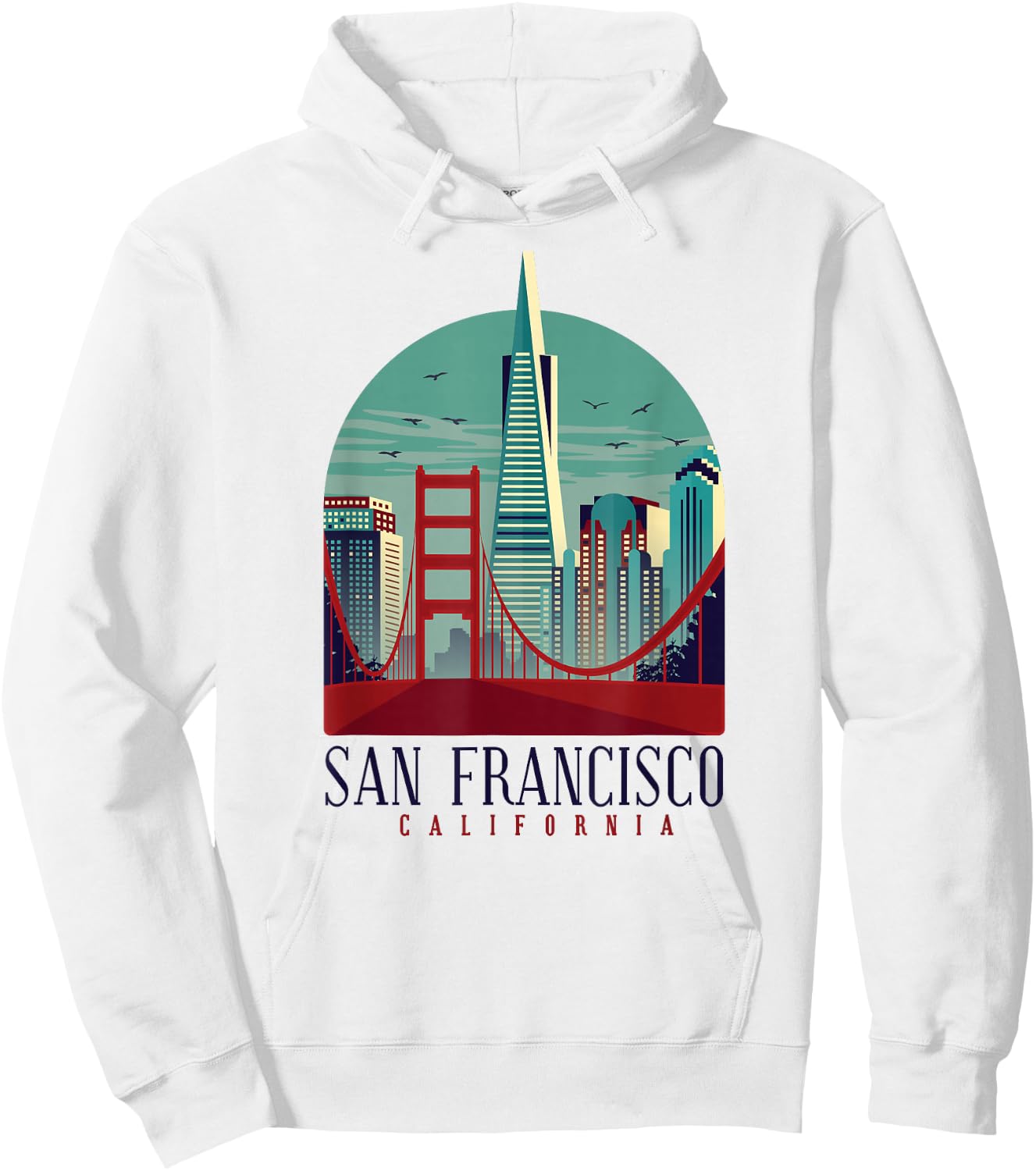 San Francisco California Golden Gate Bridge Souvenir Gift Hoodie - Hoodie | White