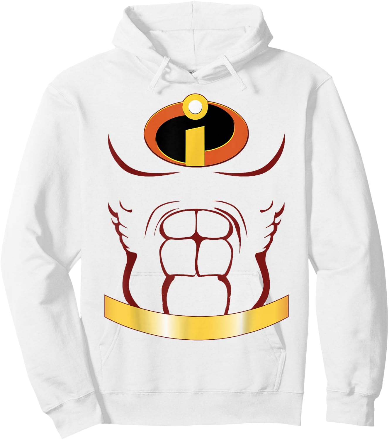 Disney Pixar The Incredibles Halloween Superhero Costume Hoodie - Hoodie | White