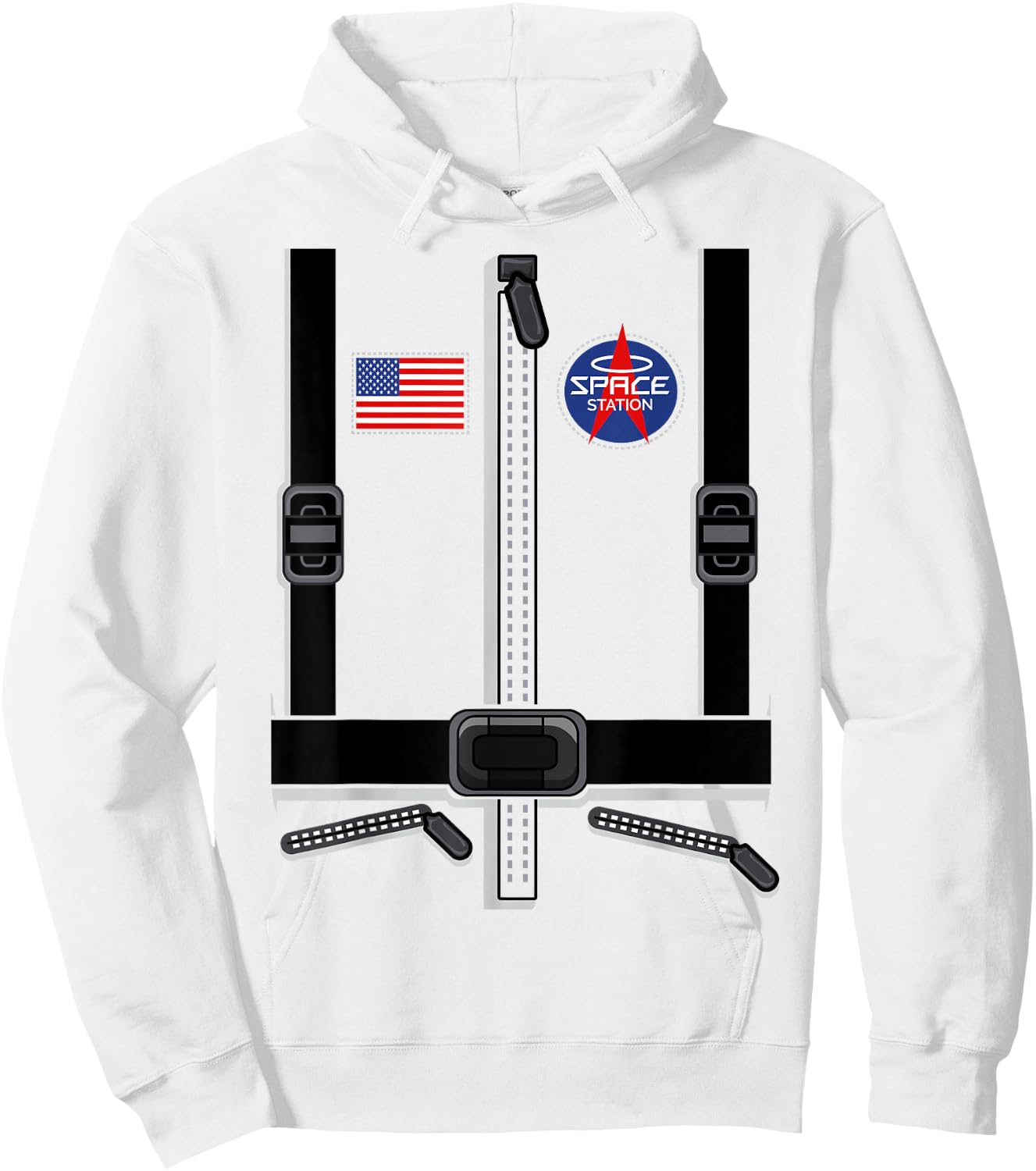 Astronaut Costume for Children, Men, Women, Spacesuit Hoodie - Hoodie | White
