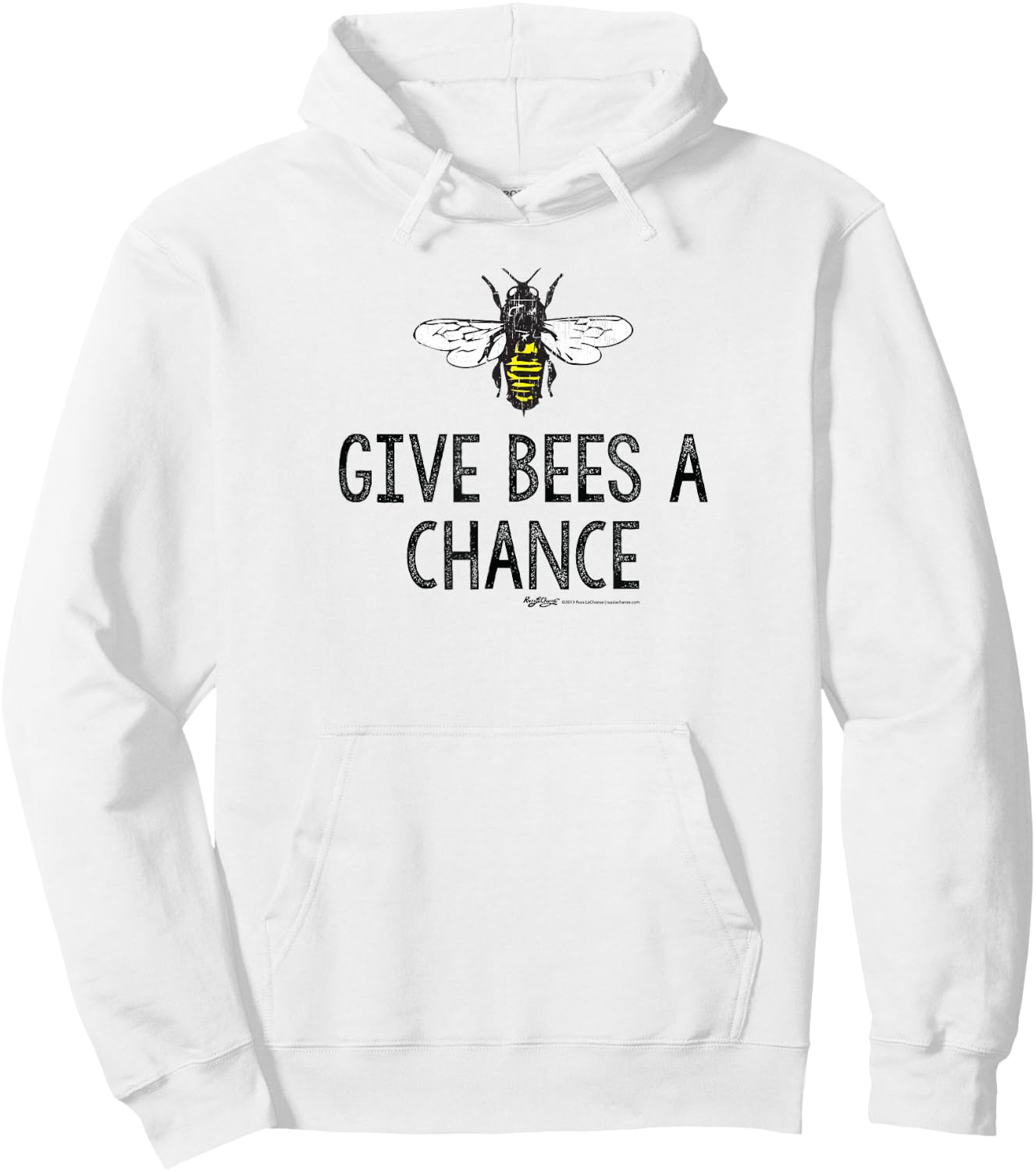 Vintage Honey Bee Give Bees A Chance Beekeeping Hoodie - Hoodie | White