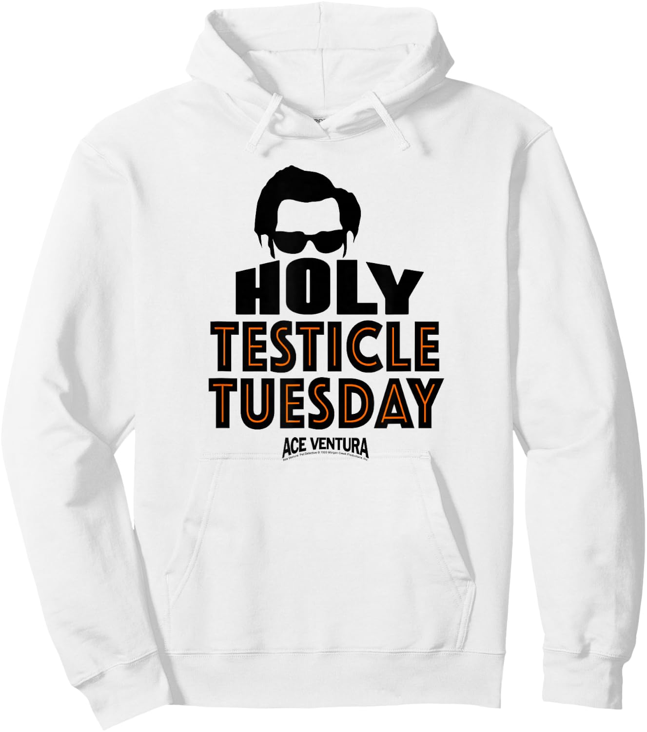 Ace Ventura Holy Testicle Tuesday Hoodie - Hoodie | White