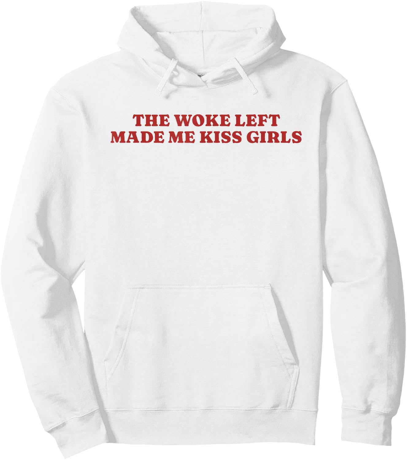 Retro Funny Lesbian Political Kiss Girls Pride Queer WLW Hoodie - Hoodie | White