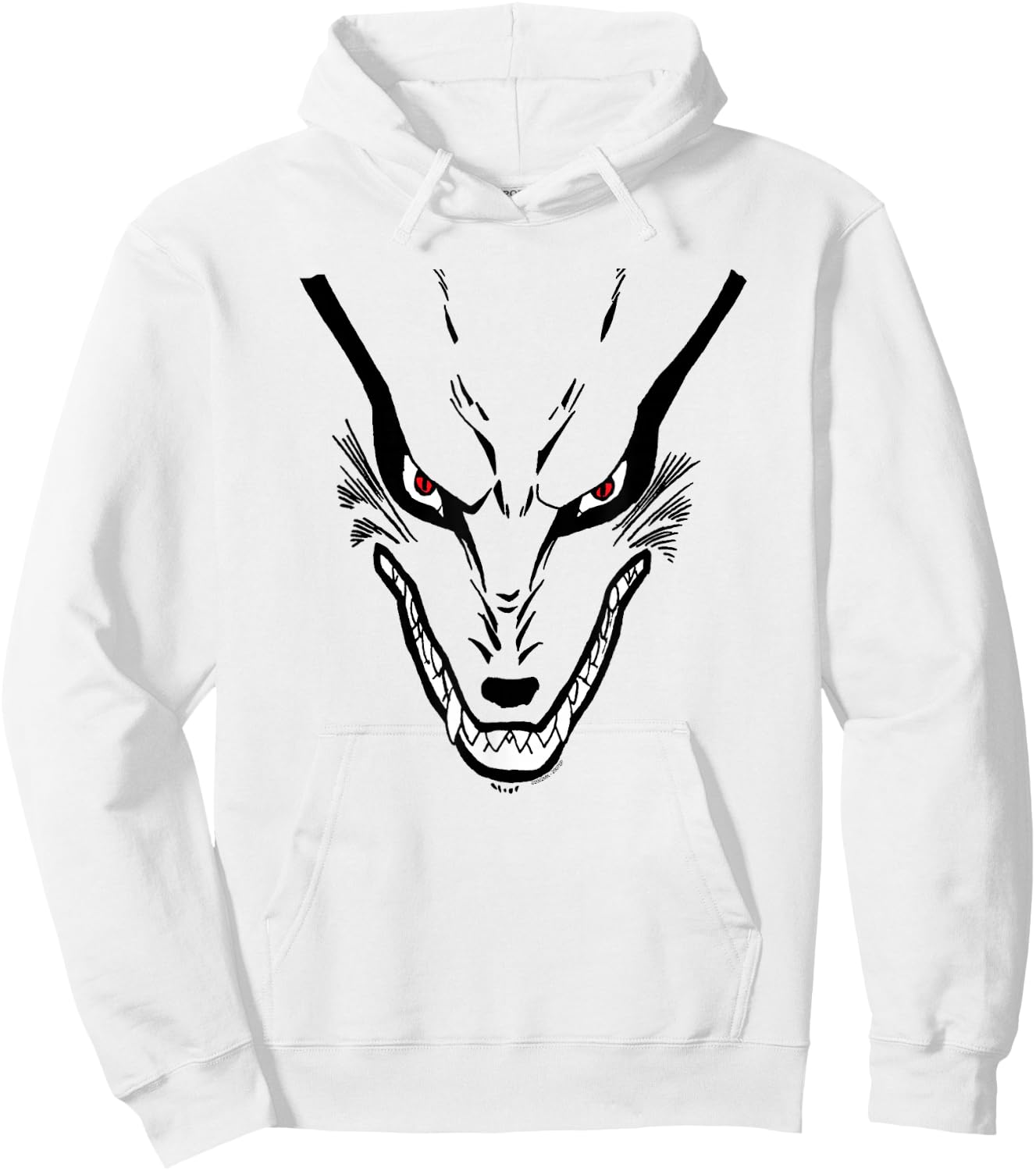 Naruto Nine Tails Big Face Hoodie - Hoodie | White