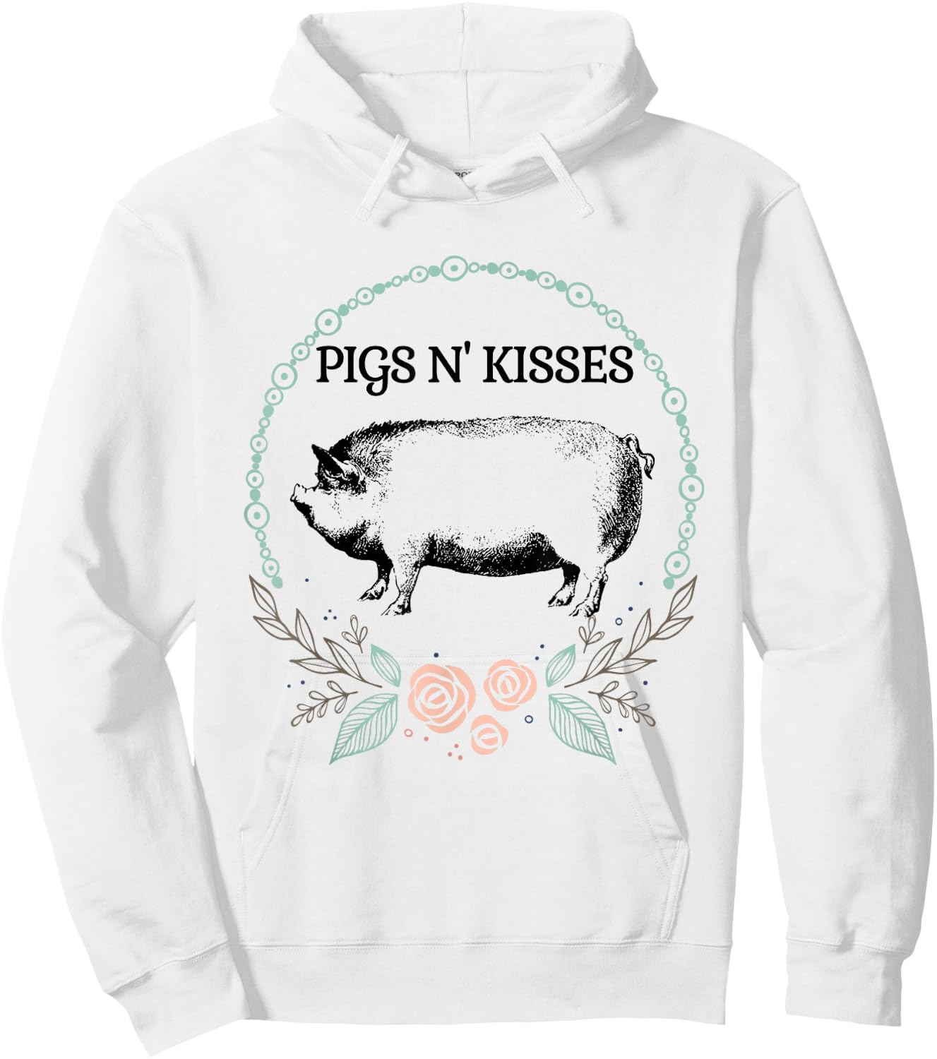 Cute Pot Belly Pig Shirt-Pigs N Kisses Pig Lovers Gifts Hoodie - Hoodie | White