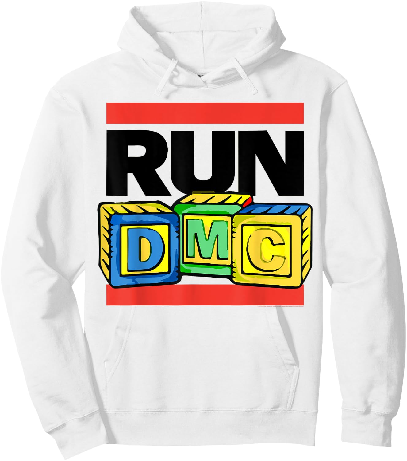 Official Run DMC Toy Blocks Yellow Hoodie - Hoodie | White