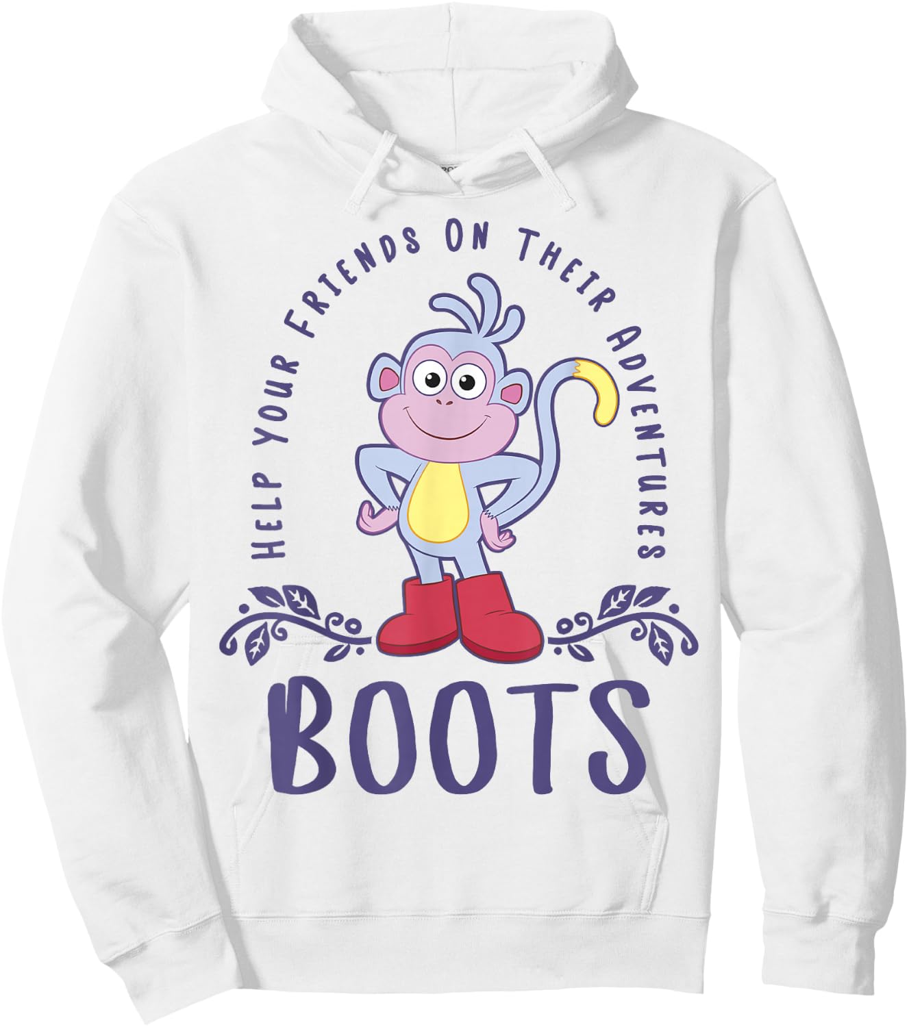 Dora The Explorer Boots Help Your Friends On Their Adventure Small Hoodie - Hoodie | White