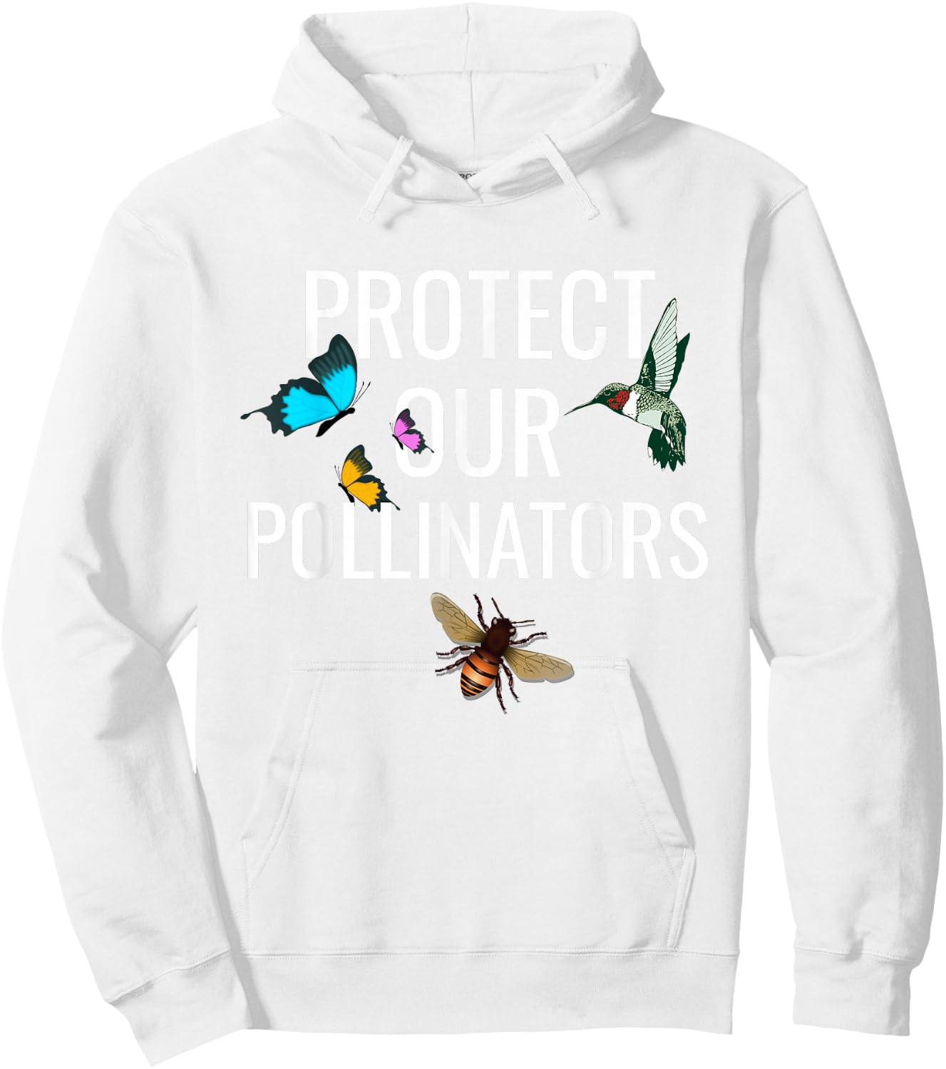 Protect our Pollinators Honeybee Lovers Beekeepers Gift Hoodie - Hoodie | White