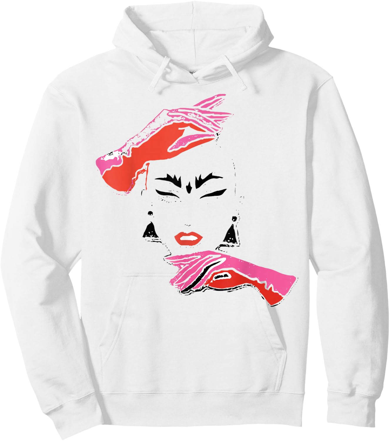 Haus of Velour Drag Queen Race Abstract Distressed Hoodie - Hoodie | White