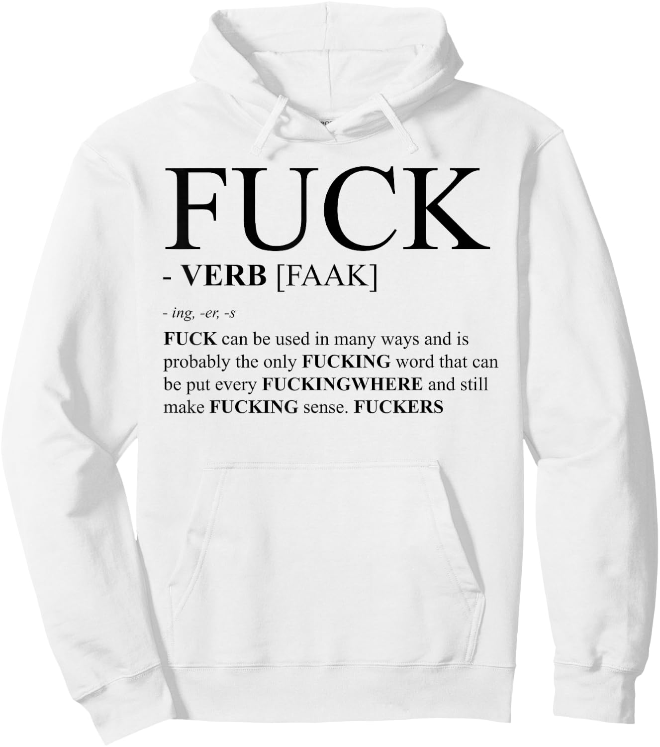 Fuck Definition Dictionary Design Profanity Gift Hoodie - Hoodie | White