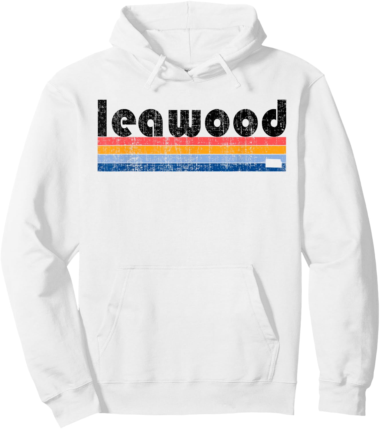 Vintage 80s Style Leawood KS Hoodie - Hoodie | White