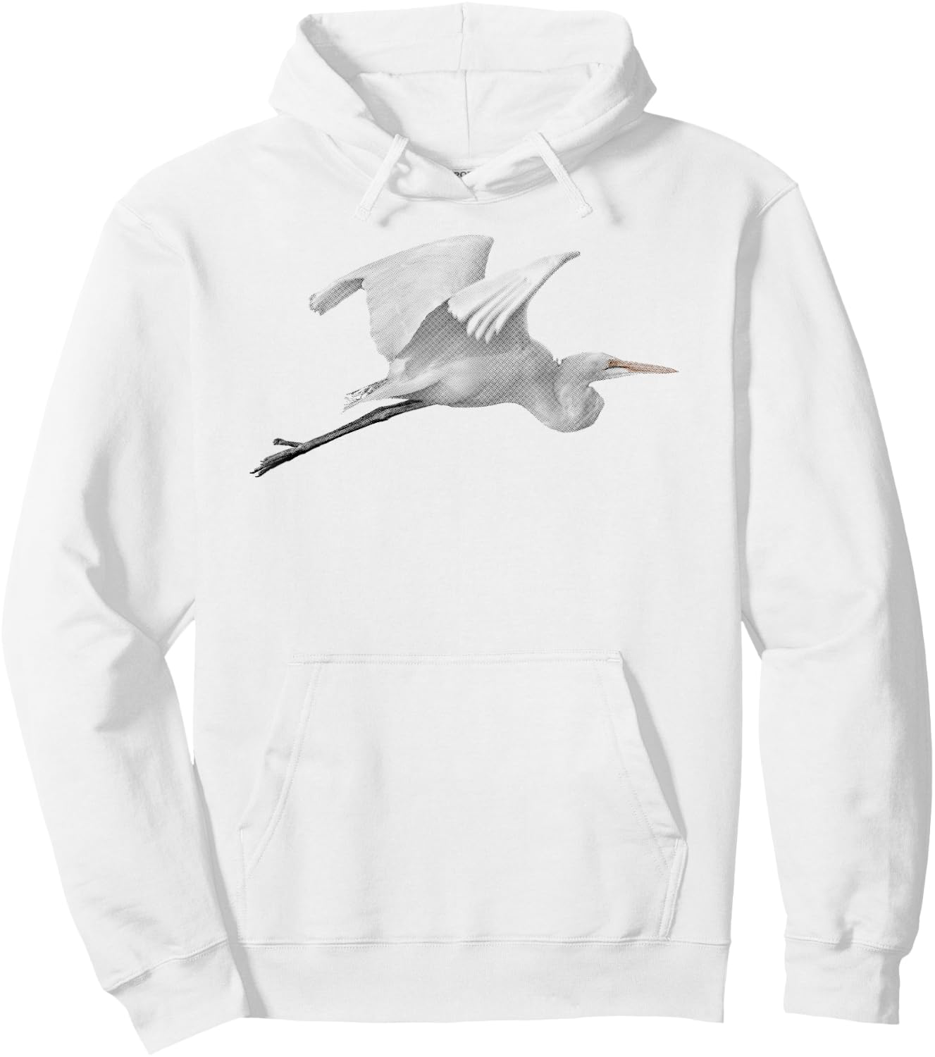 Great White Egret in Flight Hoodie - Hoodie | White
