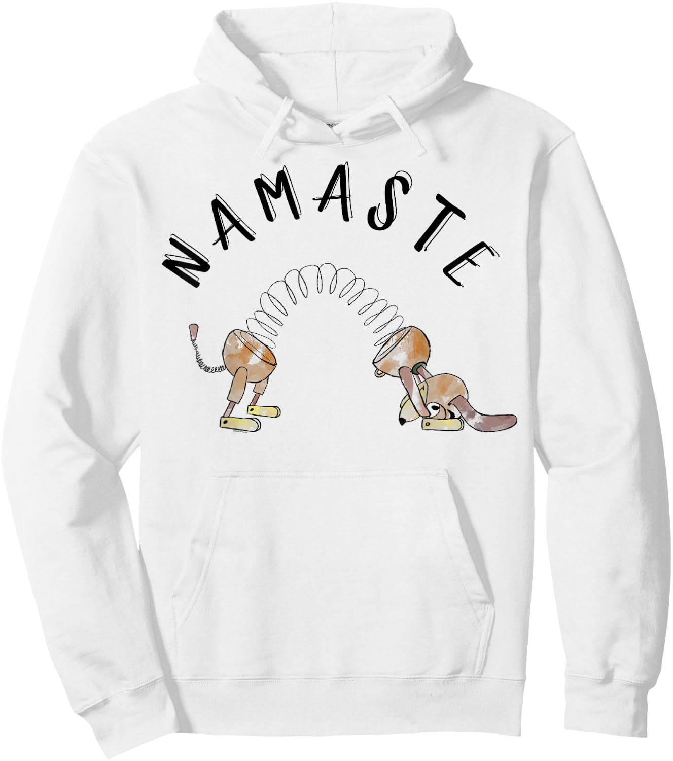 Disney Pixar Toy Story Slinky Dog Namaste Stretch Poster Hoodie - Hoodie | White