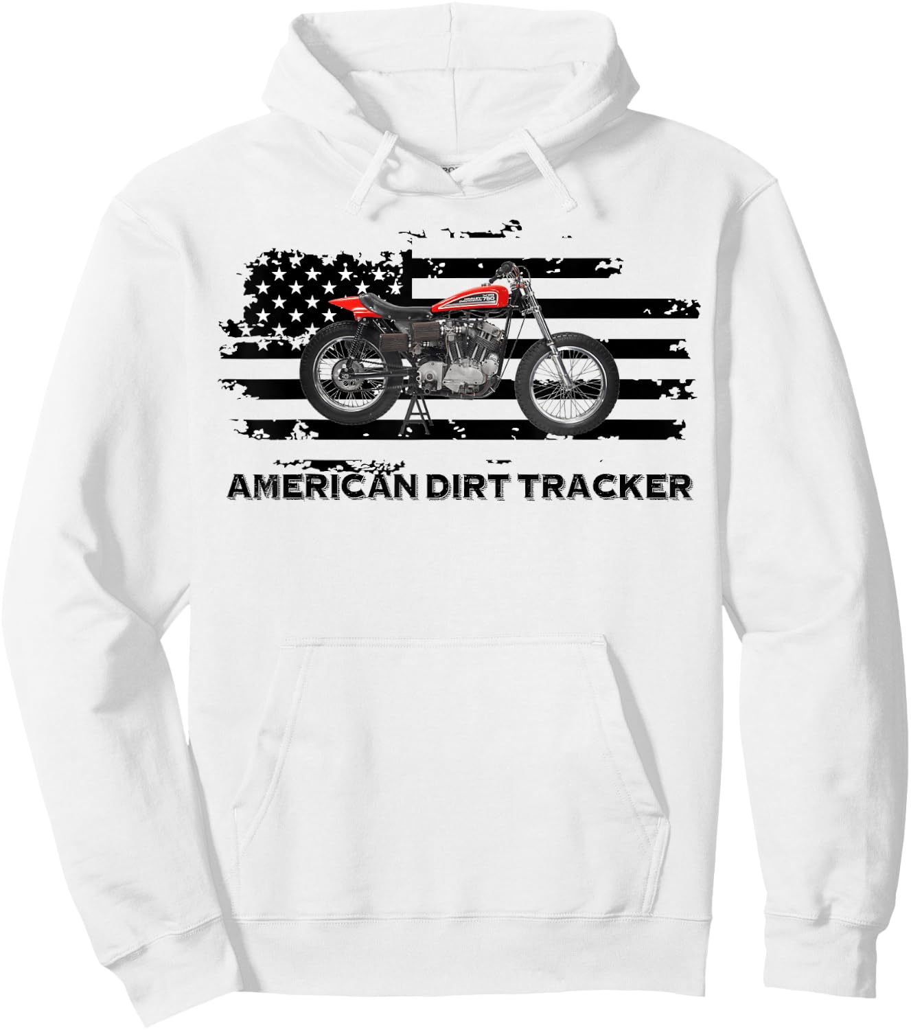 American Dirt Tracker Flat Track Racer Dirt Track Men Boys Hoodie - Hoodie | White
