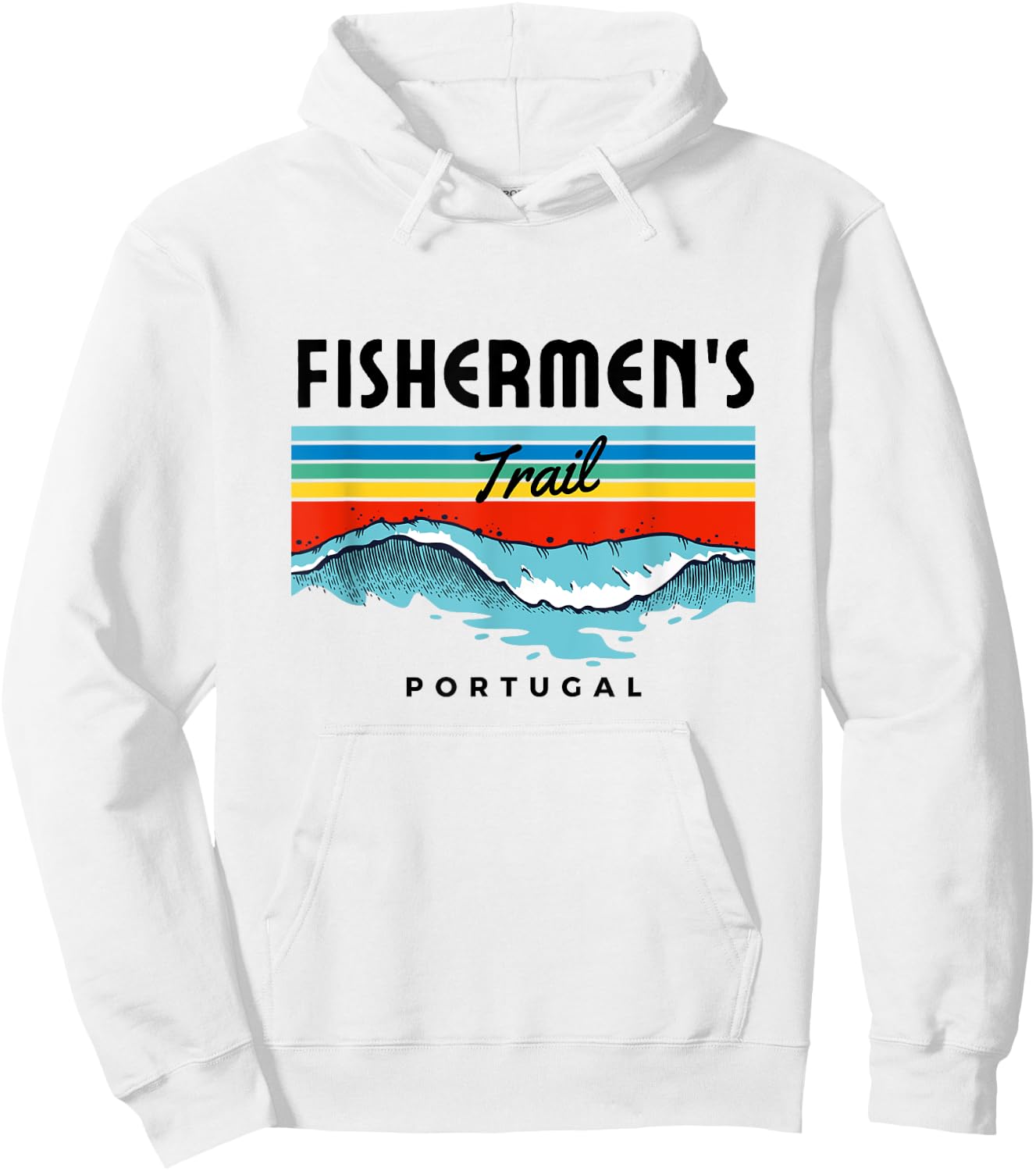 Fishermen's Trail Fishing Trail Portugal Algarve Surfing Coast Hoodie - Hoodie | White