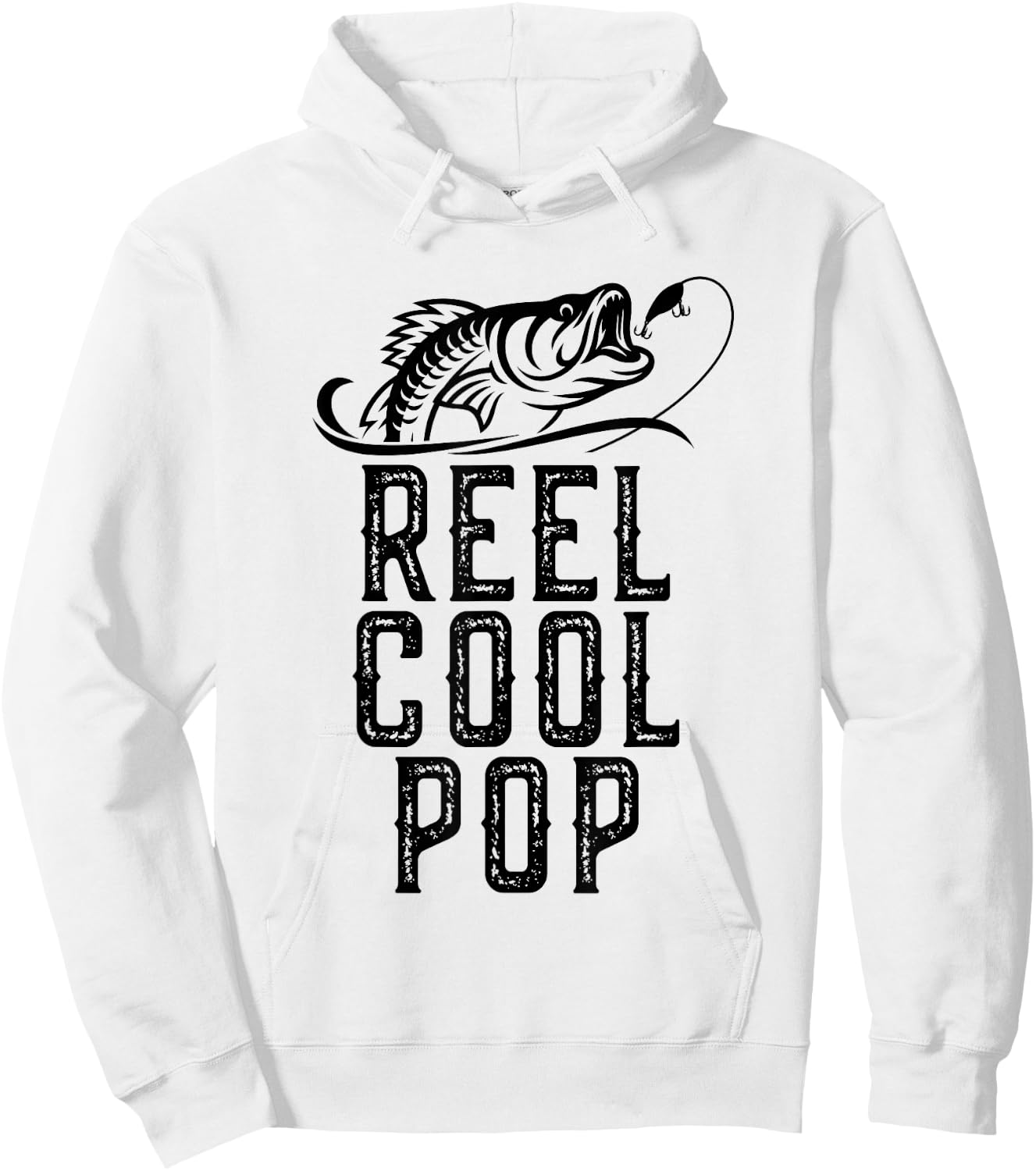Reel Cool Pop Fishing Fisherman Funny Grandpa Retro Hoodie - Hoodie | White