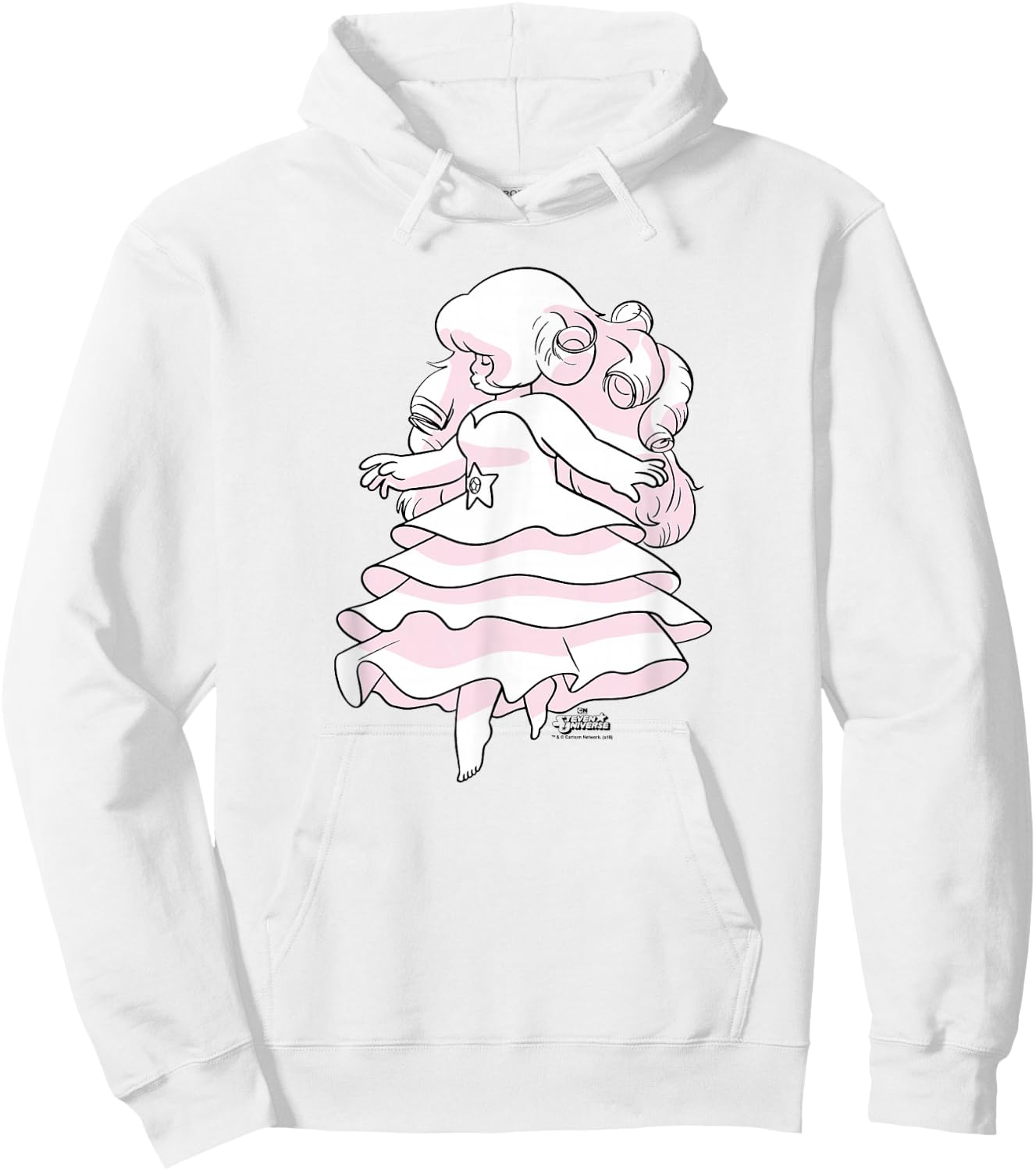Steven Universe Rose Sketch Hoodie - Hoodie | White