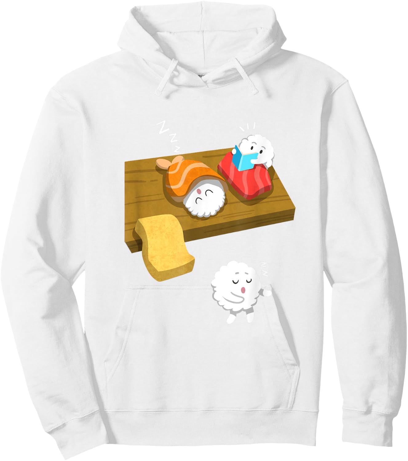 Sleep Walking Sushi Funny Japanese Food Sashimi Gift T Shirt Hoodie - Hoodie | White