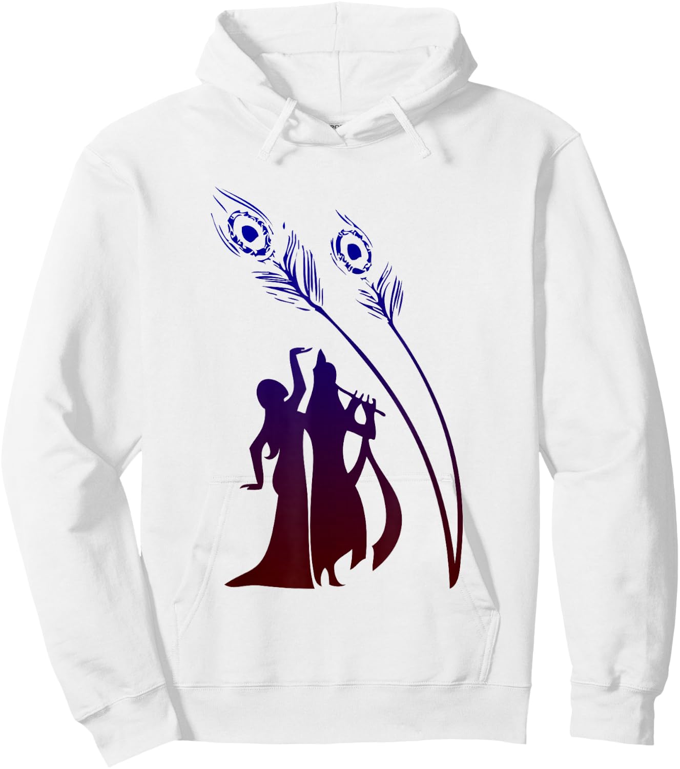 Divine Raas Leela With Radha And Krishna Shirt Hoodie - Hoodie | White