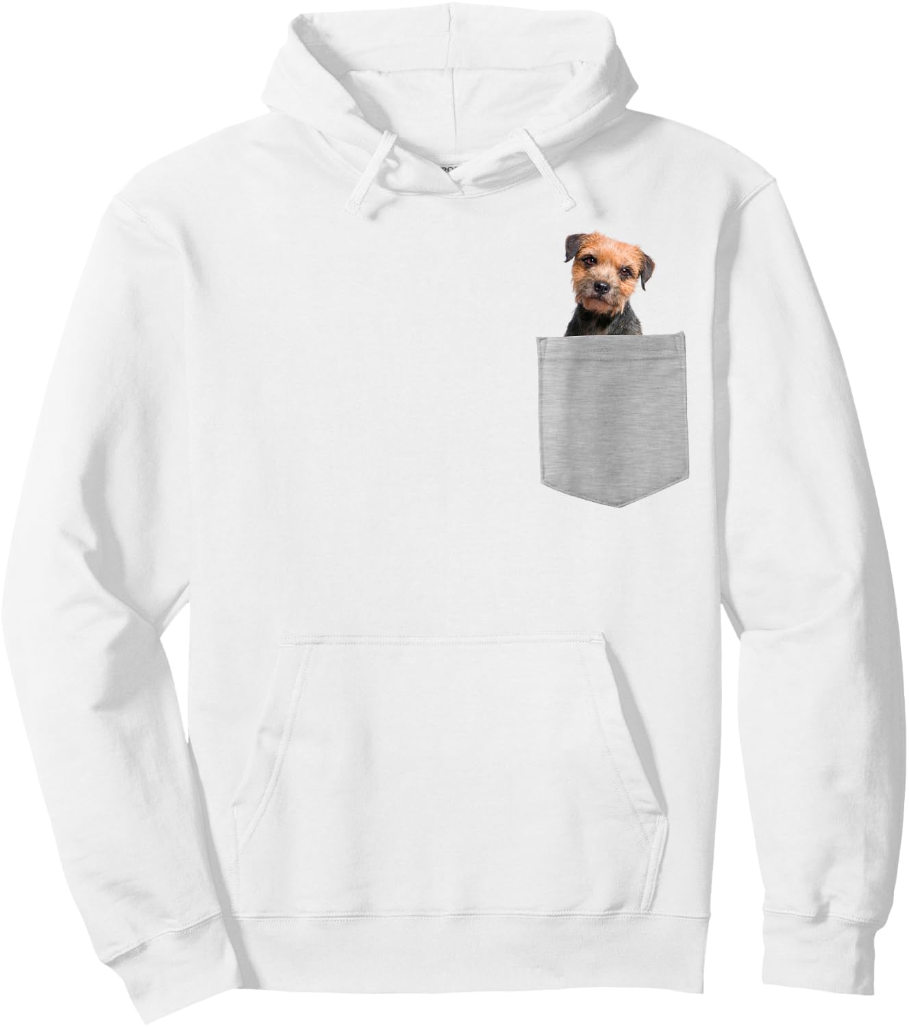 Dog in Your Pocket Border Terrier Hoodie - Hoodie | White