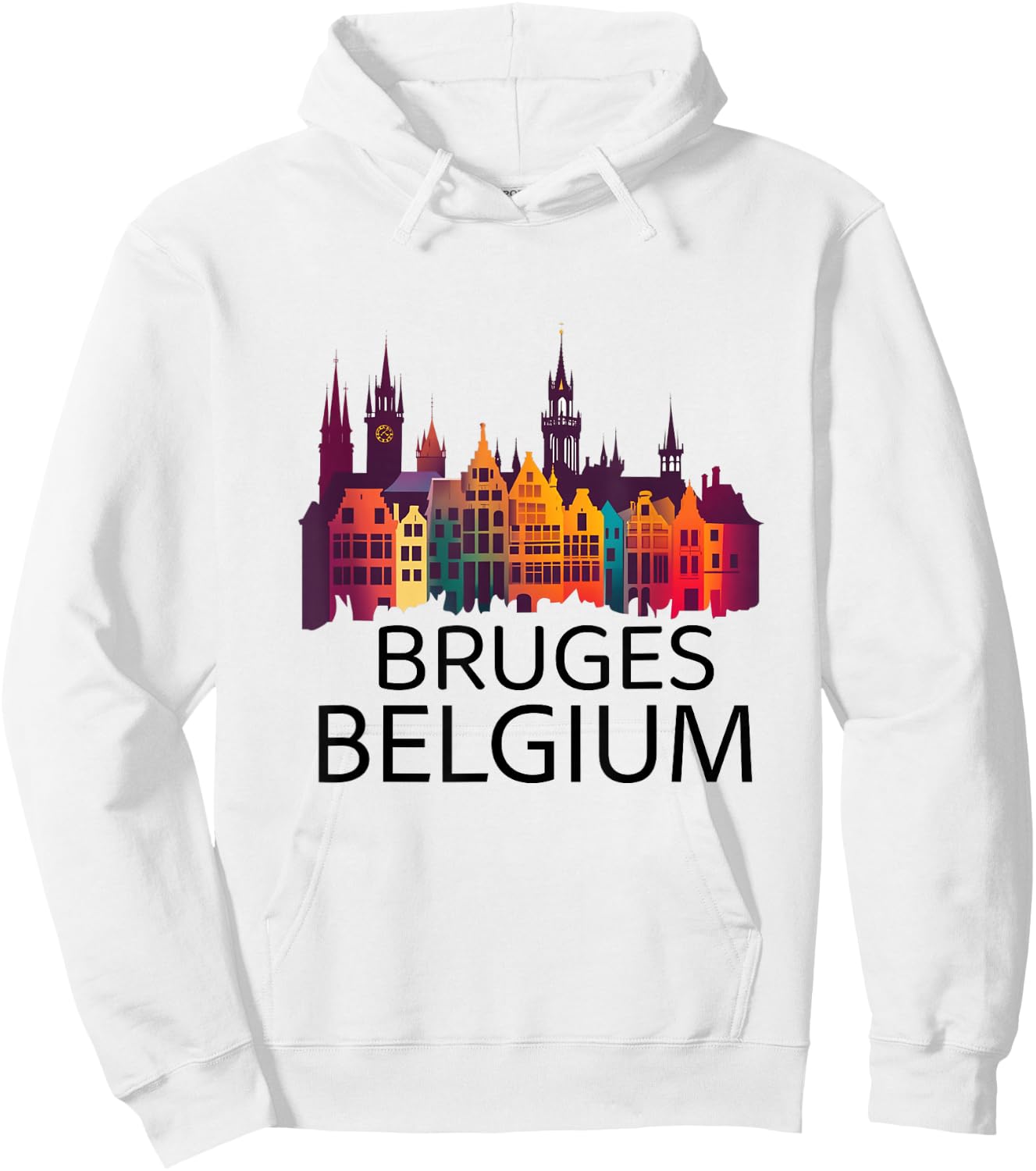 Bruges Belgium Souvenir Vacation Men Women Belgian Pride Hoodie - Hoodie | White