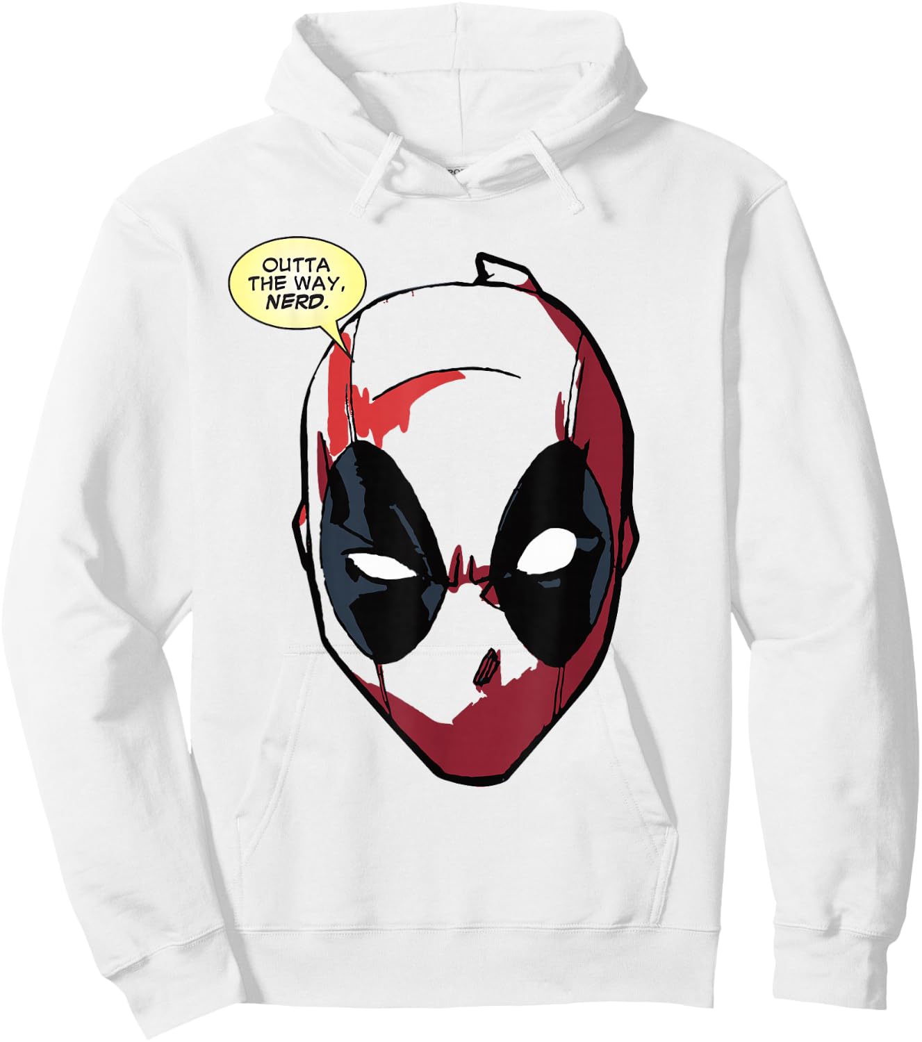 Marvel Deadpool Mask Outta The Way Nerd Hoodie - Hoodie | White