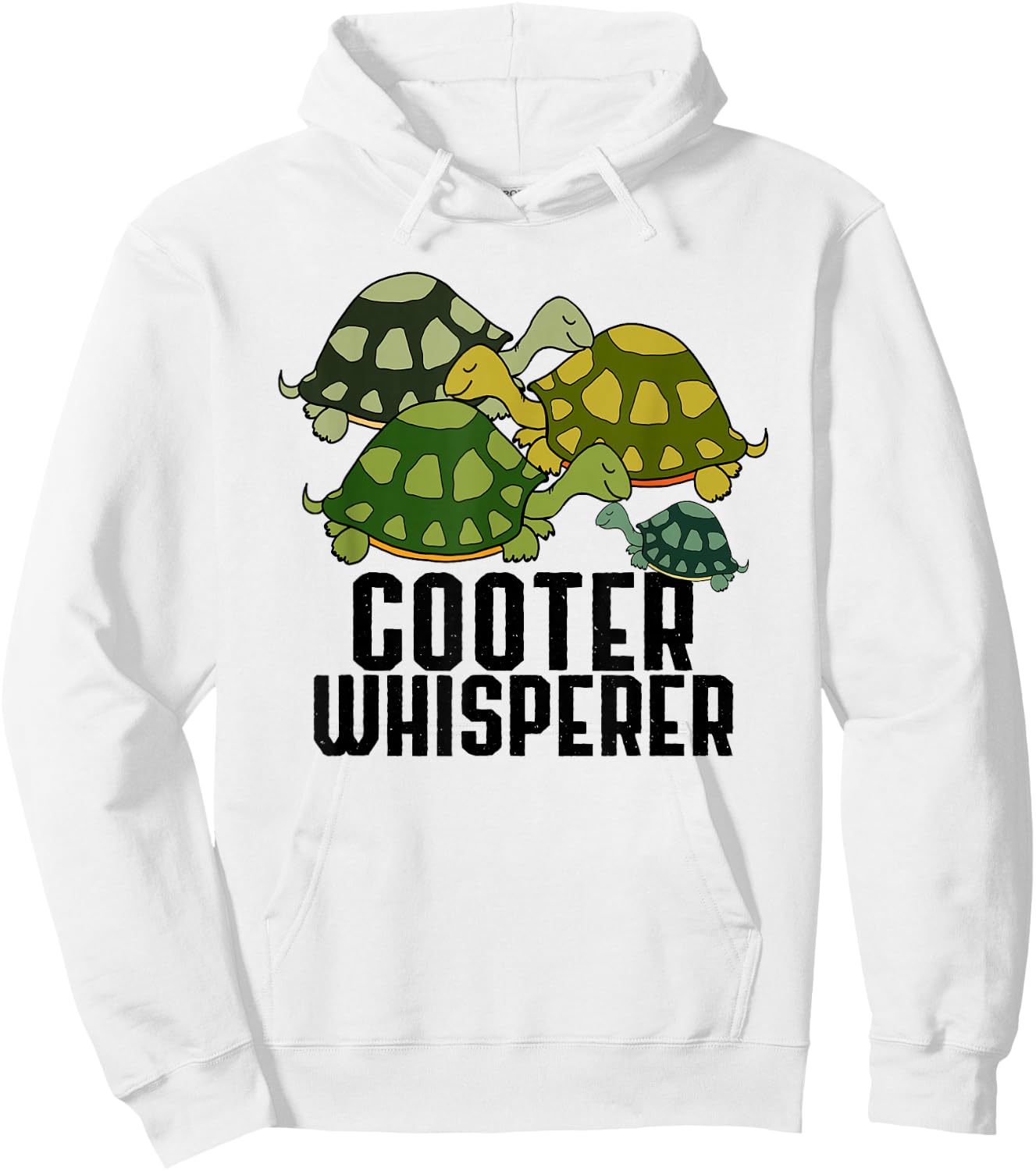 Cooter Whisperer Funny Turtle Lover Reptile Cartoon Sayings Hoodie - Hoodie | White