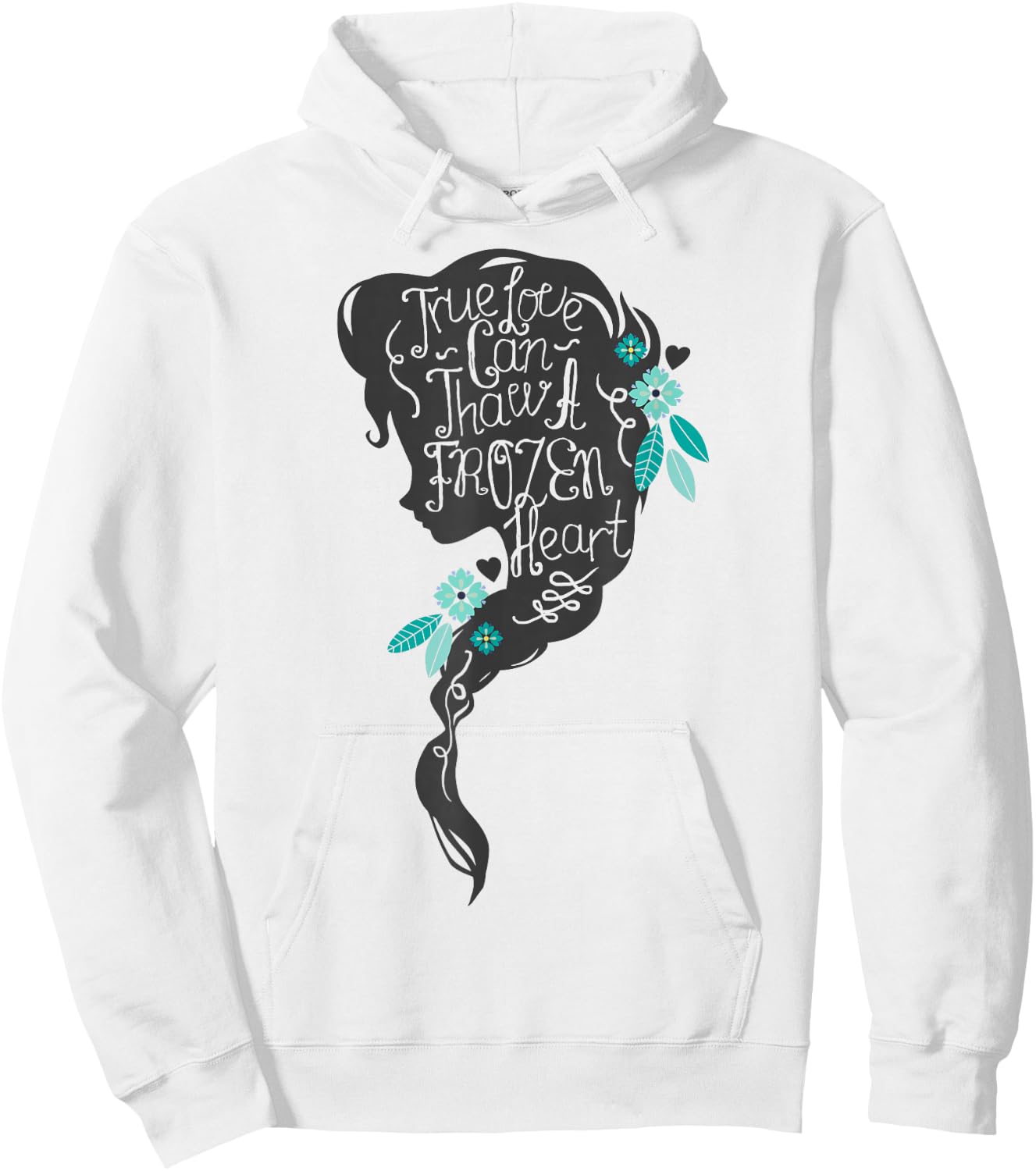 Disney Frozen Elsa Head Profile Love Thaws Graphic Hoodie - Hoodie | White