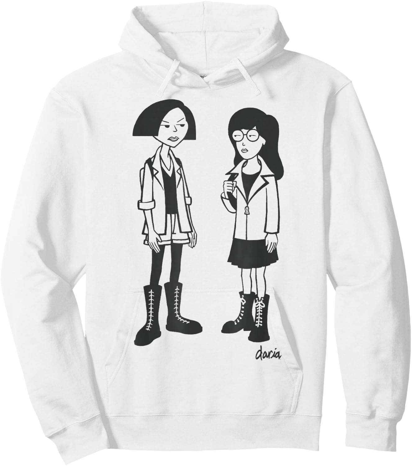 Daria Jane Lane Simple Portrait Hoodie - Hoodie | White