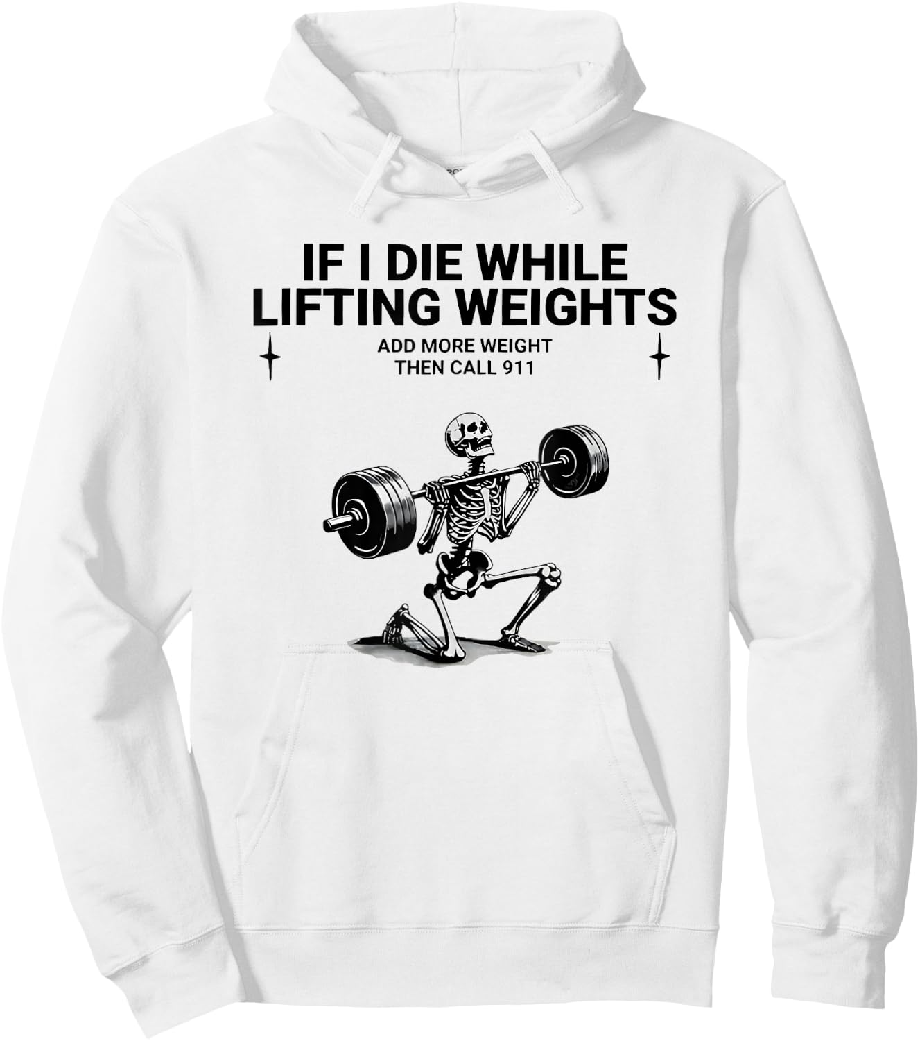 funny quotes about gym Adults Blue Small Modern Classic Mandarin Collar Straight Short Sleeve Hoodie - Hoodie | White