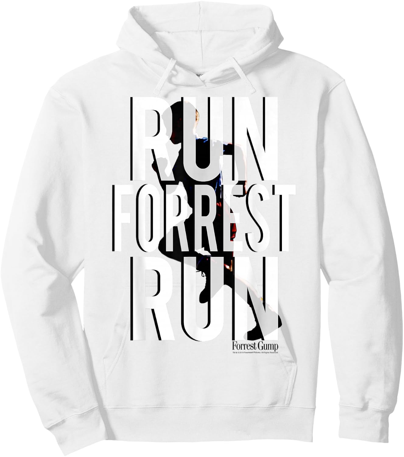 Forrest Gump Run Forrest Run Silhouette Hoodie - Hoodie | White