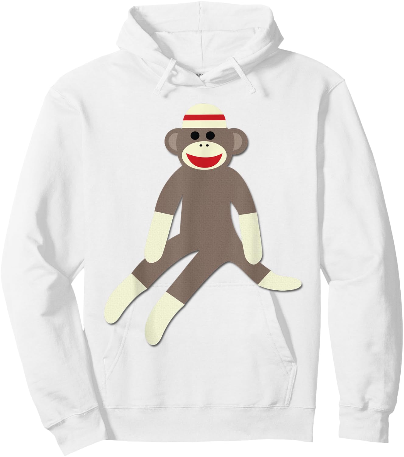 Monkey Sock Monkey Hoodie - Hoodie | White