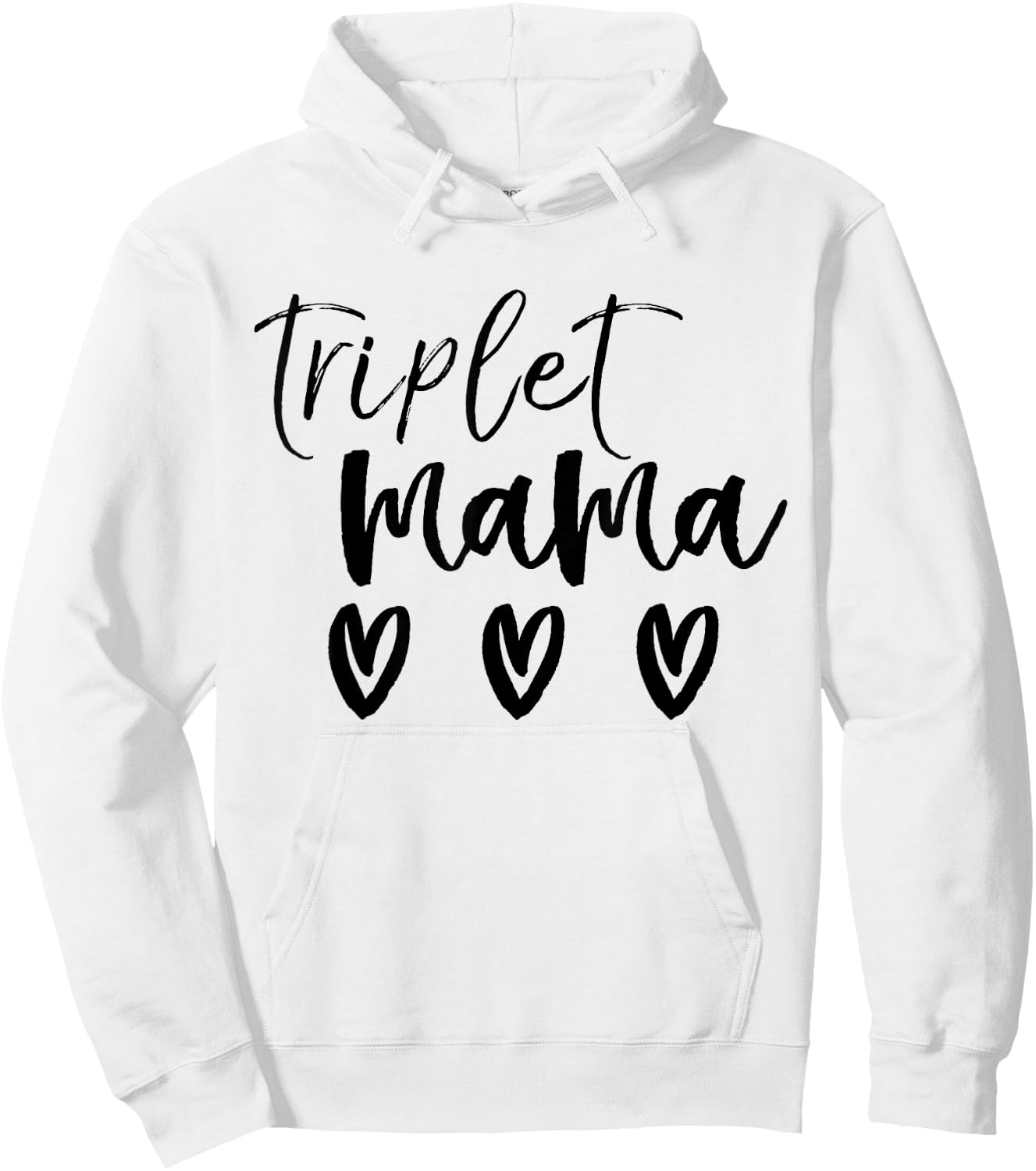 Triplet Mama Shirt Triplet Clothes for Mom of Multiples Hoodie - Hoodie | White