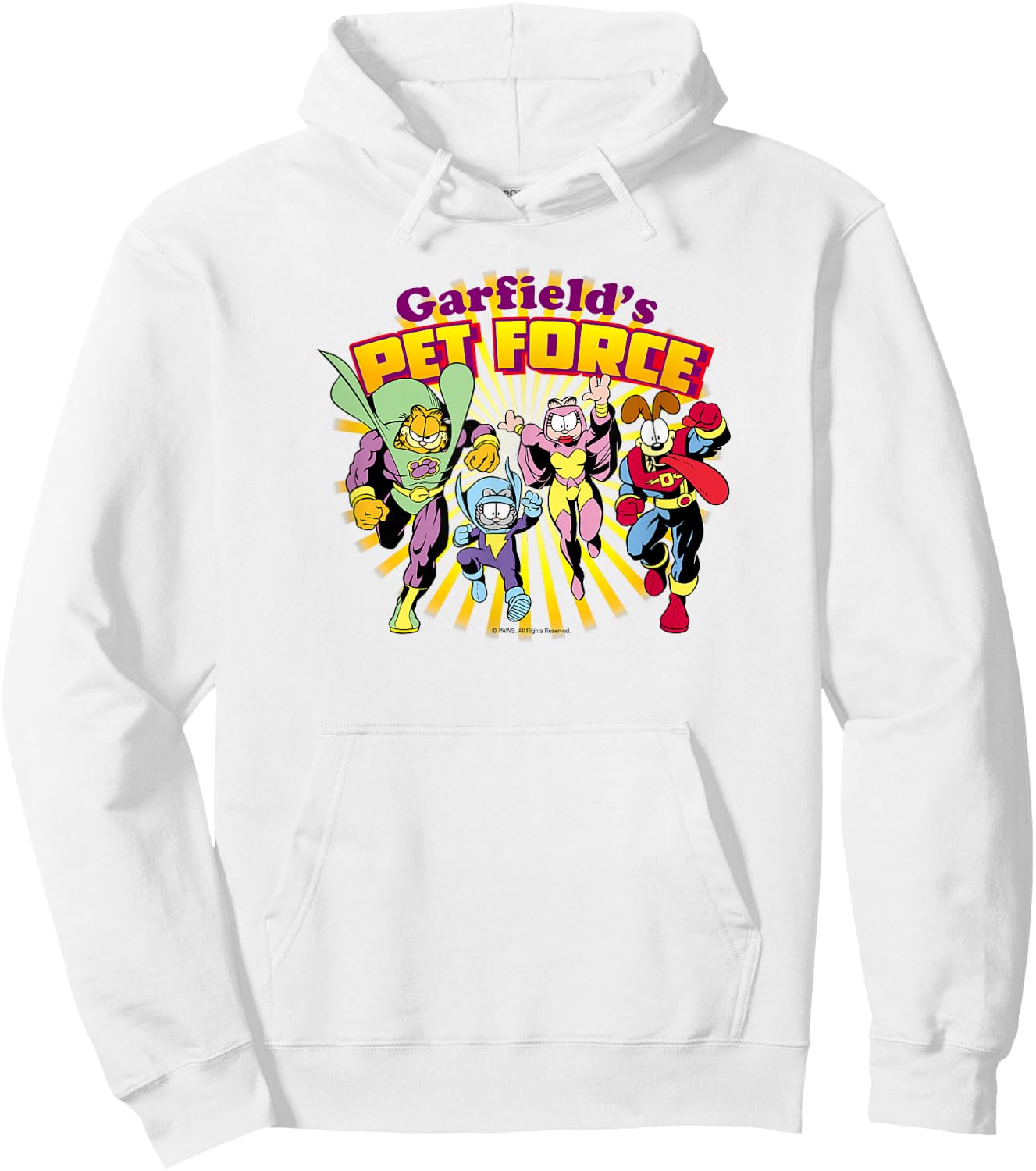 Garfield Pet Force Burst Hoodie - Hoodie | White
