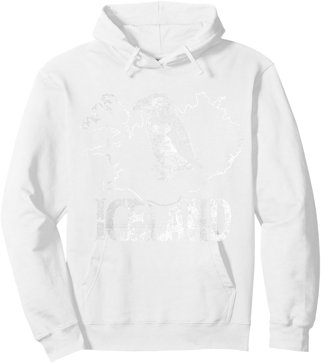 Iceland Map Love Puffins Cute Puffin Gift Kids Hoodie - Hoodie | White