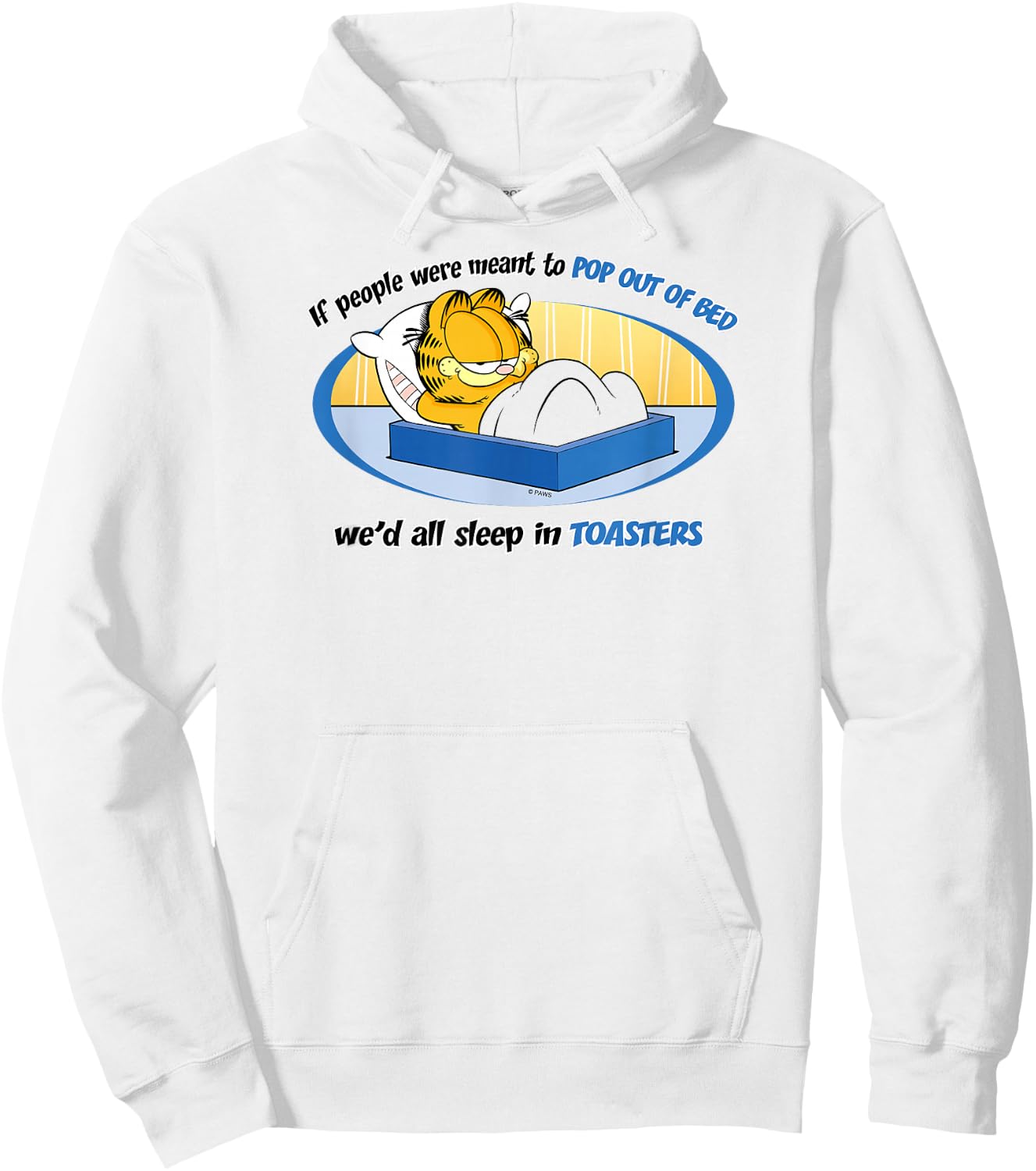 Garfield Pop Out Of Bed Hoodie - Hoodie | White