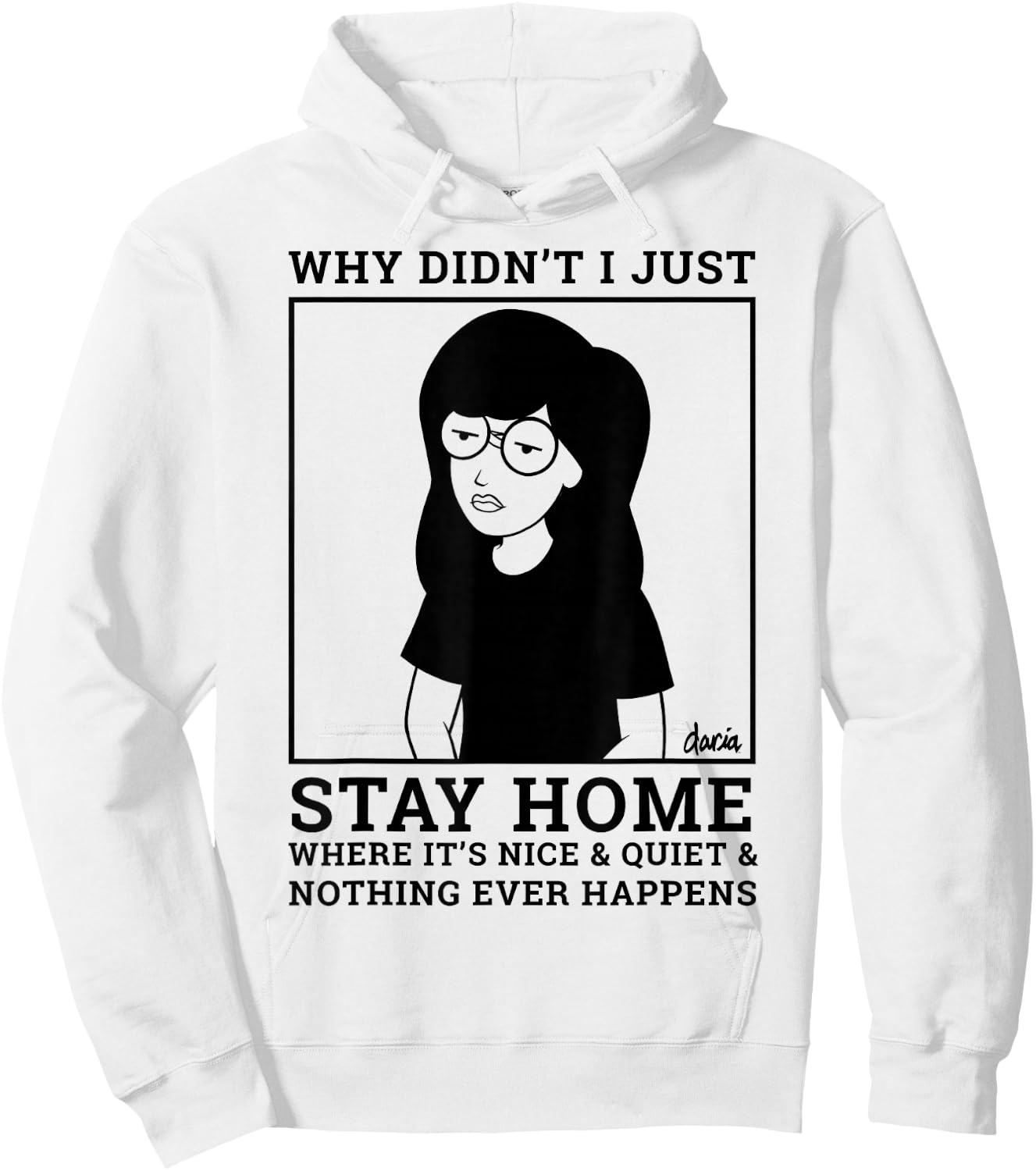 Daria Homebody Graphic Hoodie - Hoodie | White