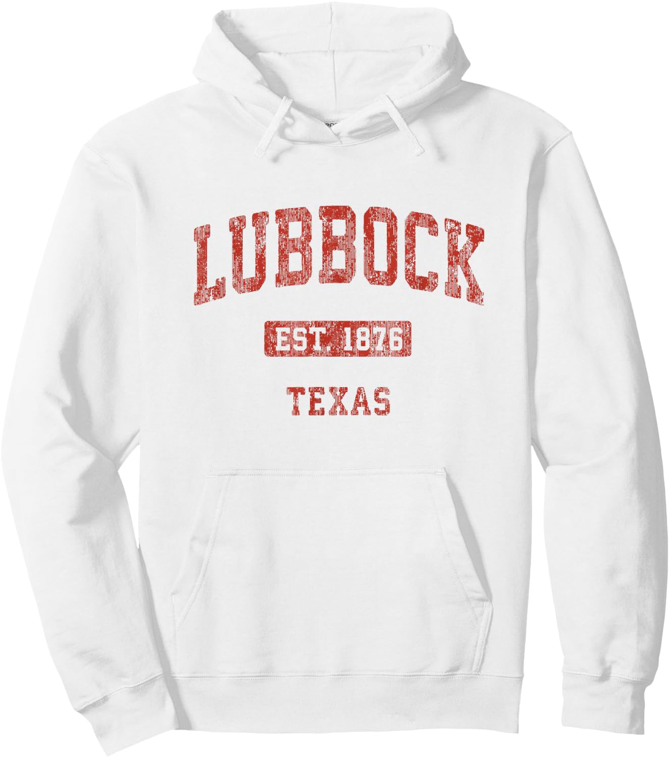 Lubbock Texas TX Vintage Athletic Sports Design Hoodie - Hoodie | White