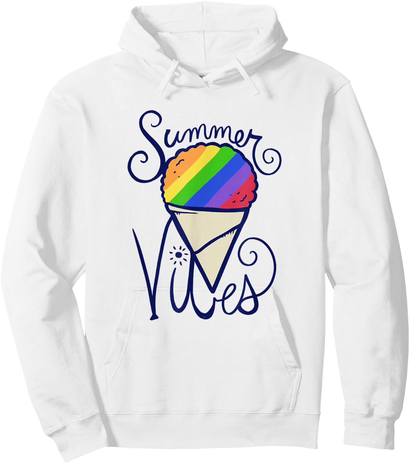 Summer vibrations rainbow Men Women Kids Hoodie - Hoodie | White