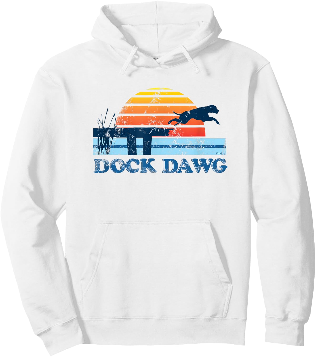 Dock Diving | Dock Jumping | Dock Dog | Dawg Shirt Hoodie - Hoodie | White